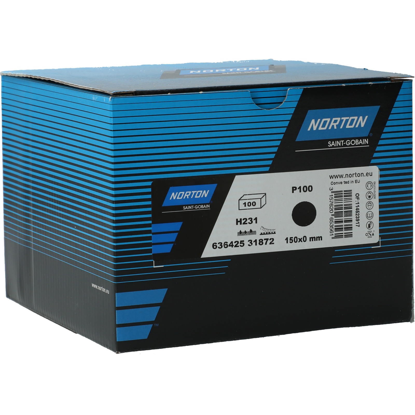 Disque auto-agrippant 150 mm grain 100 Norton H231 NORTON - 63642531872
