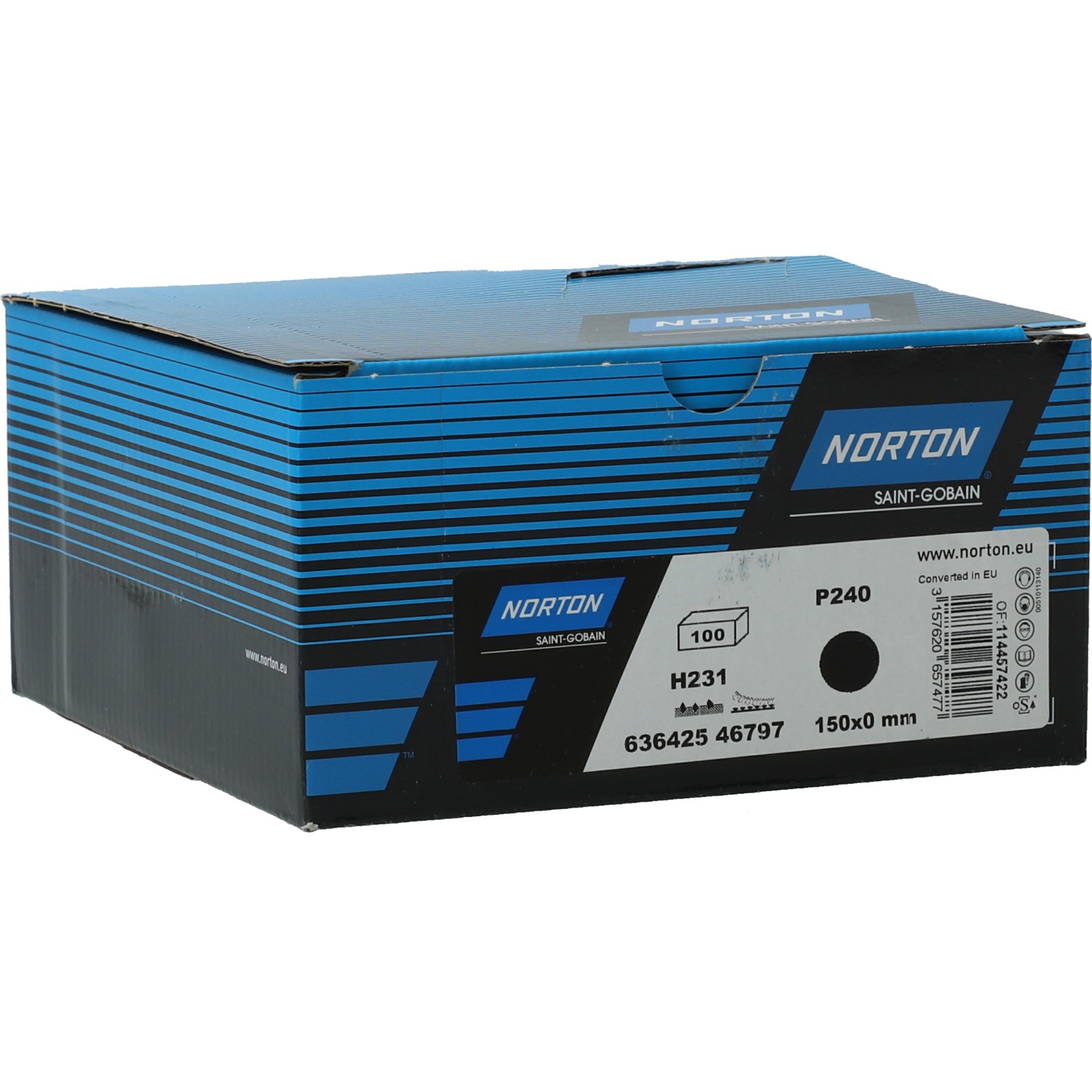 Disque auto-agrippant 150 mm grain 240 Norton H231 NORTON - 63642546797