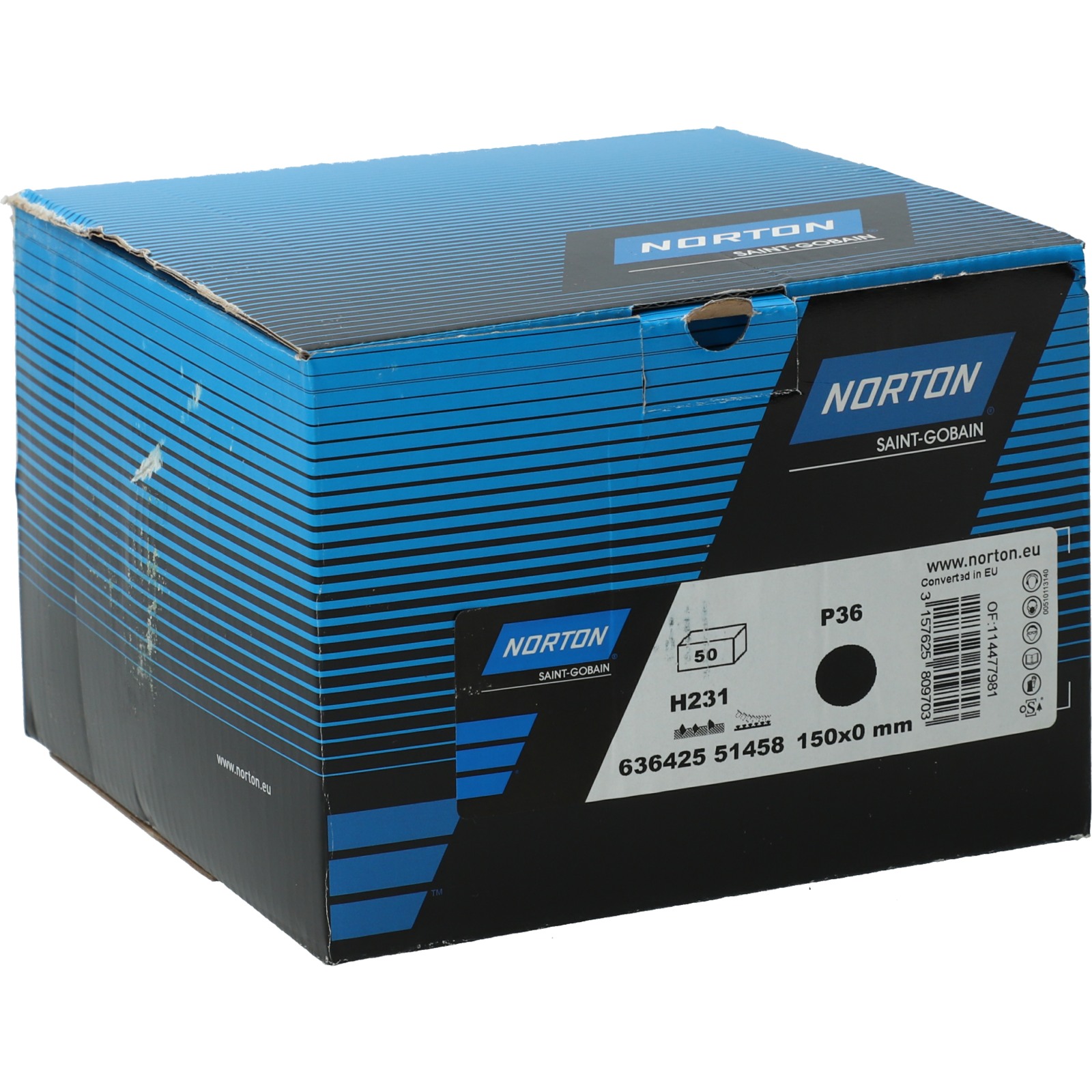 Disque auto-agrippant 150 mm grain 36 Norton H231 NORTON - 63642551458