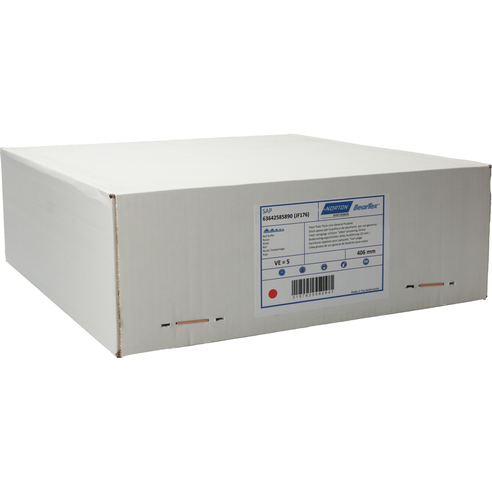 Disque non tissé polissage rouge 406 mm NORTON - 63642585890