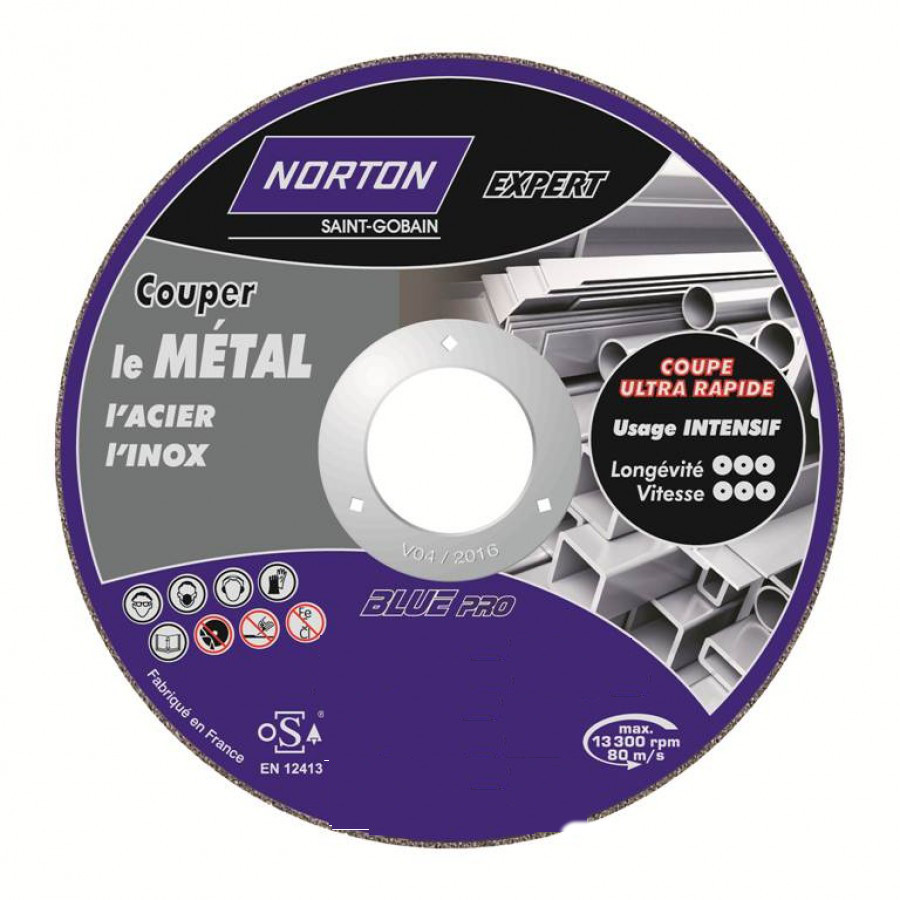 Disque de tronconnage Norton Expert Ø125 Epaisseur 3.2 -66252828493