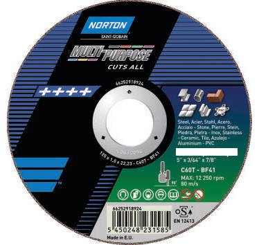Disque de tronconnage Norton 'multi applications ' Ø 230 pour meuleuse d'angle- 66252918925