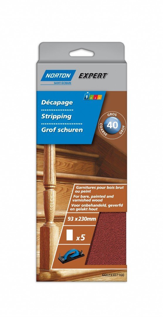 5 PATINS NORTON NON PERFORES LONGUE DUREE 93*230 GRAIN 40 - 66623307160