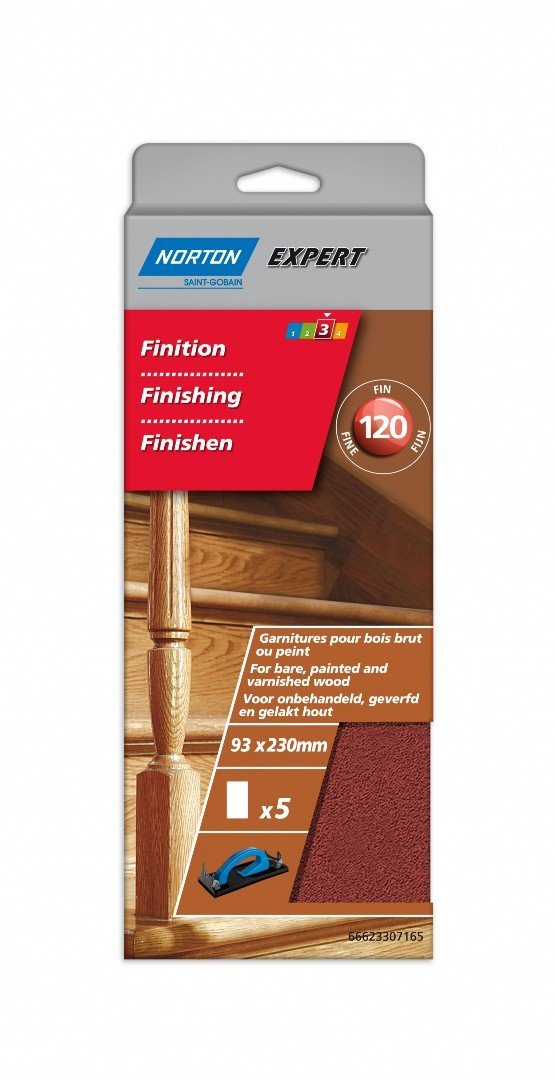 5 PATINS NORTON NON PERFORES LONGUE DUREE 93*230 GRAIN 120 - 66623307165