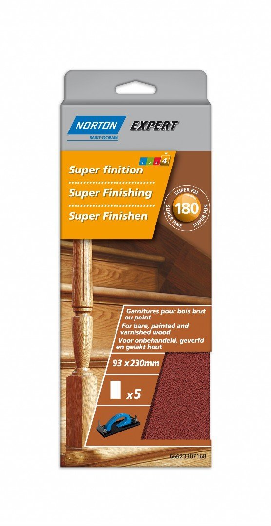 5 PATINS NORTON NON PERFORES LONGUE DUREE 93*230 GRAIN 180 - 66623307168