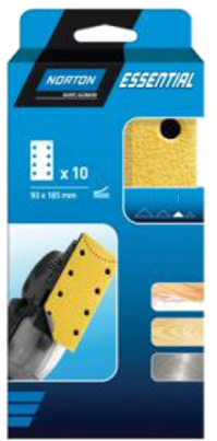 GARNITURE PAPIER VELCRO NON PERFORE NORTON 93*185 GRAIN 40 -66623379828