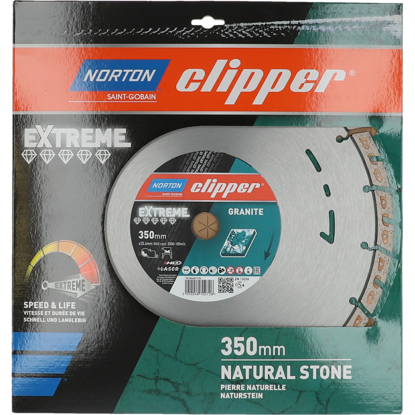 LAME DE SCIE DUO NORTON GRANIT + 350X25,4 MM - 70184601174