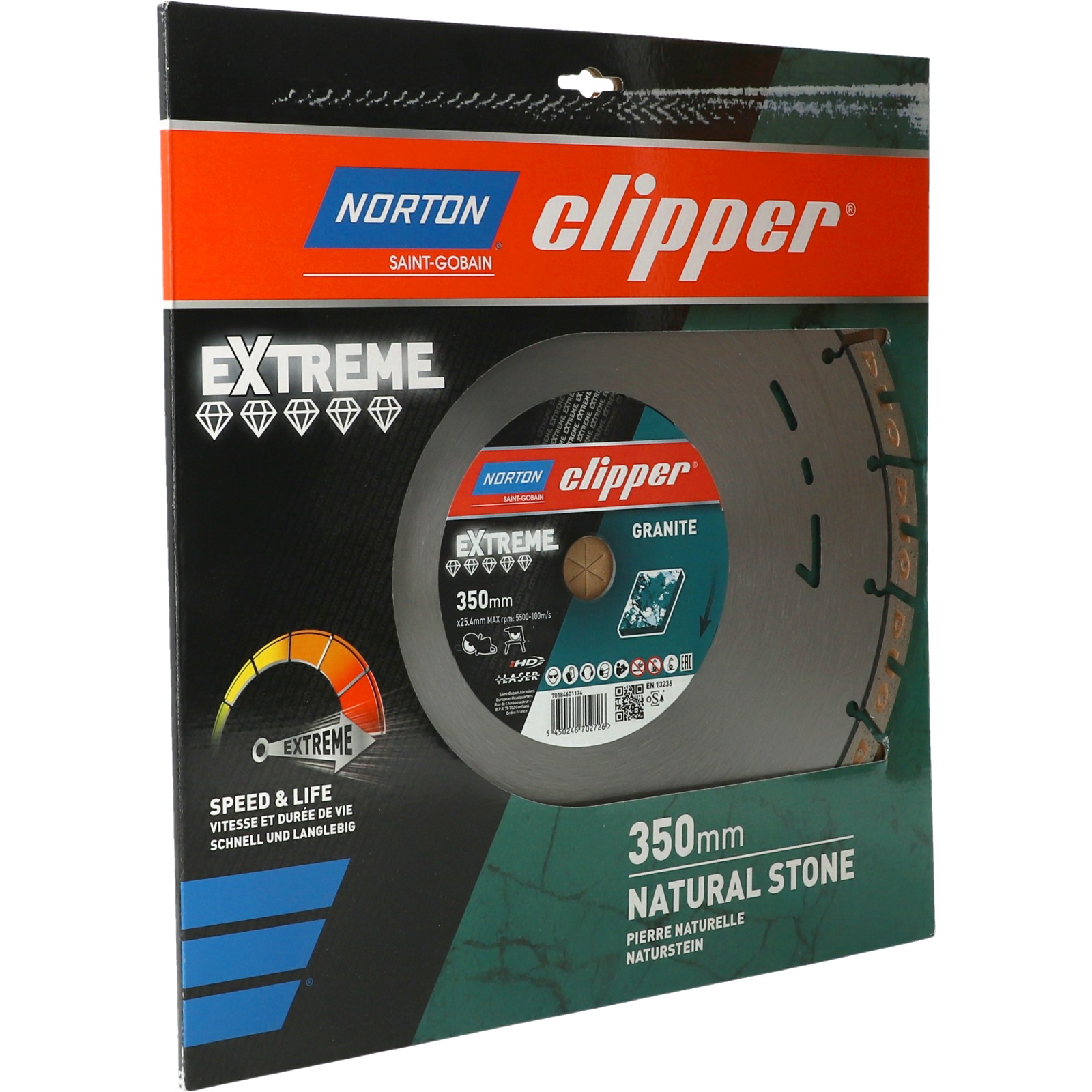 LAME DE SCIE DUO NORTON GRANIT + 350X25,4 MM - 70184601174