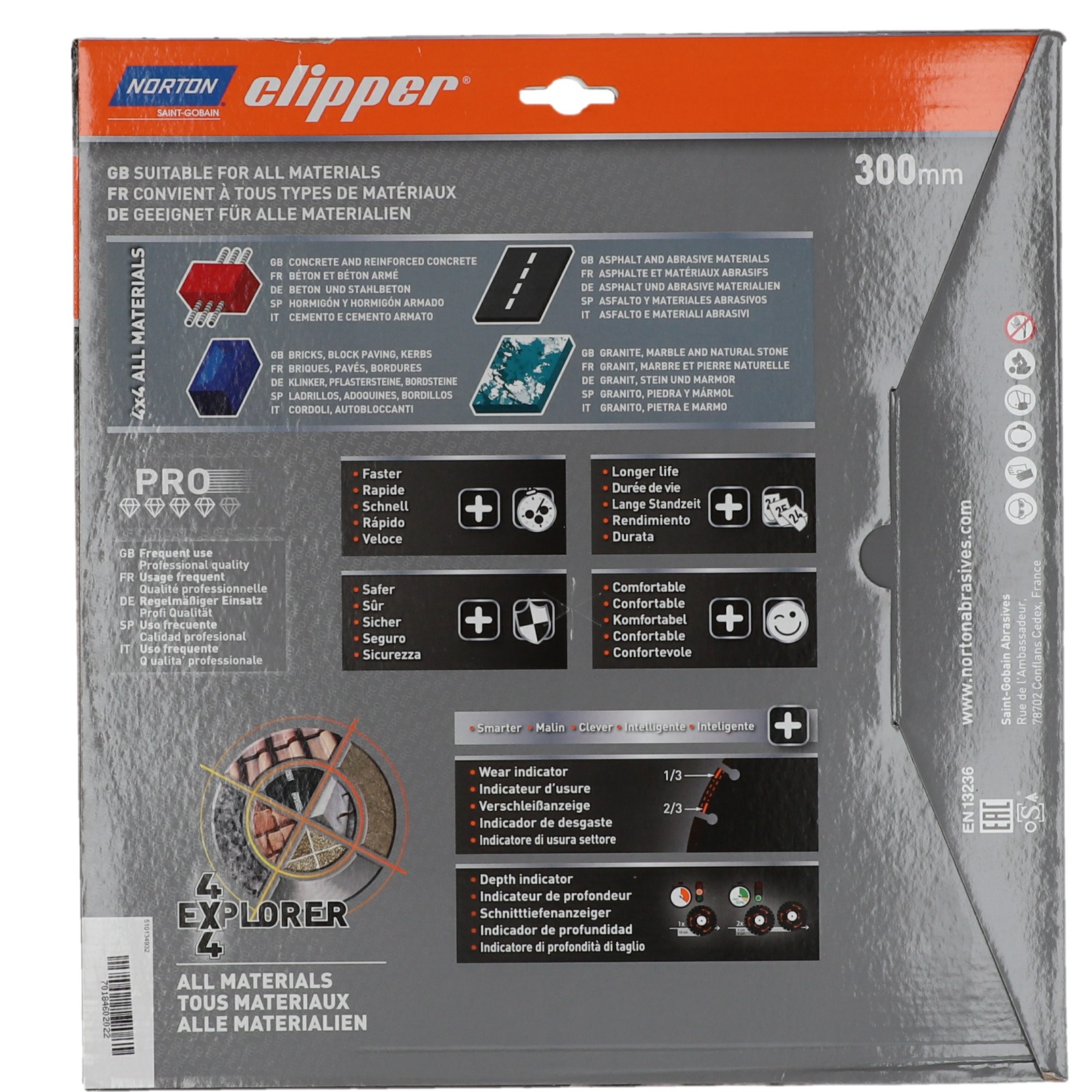 Disques diamant Clipper-PRO 4X4 EXPLORER-300-12x3 NORTON - 70184602022