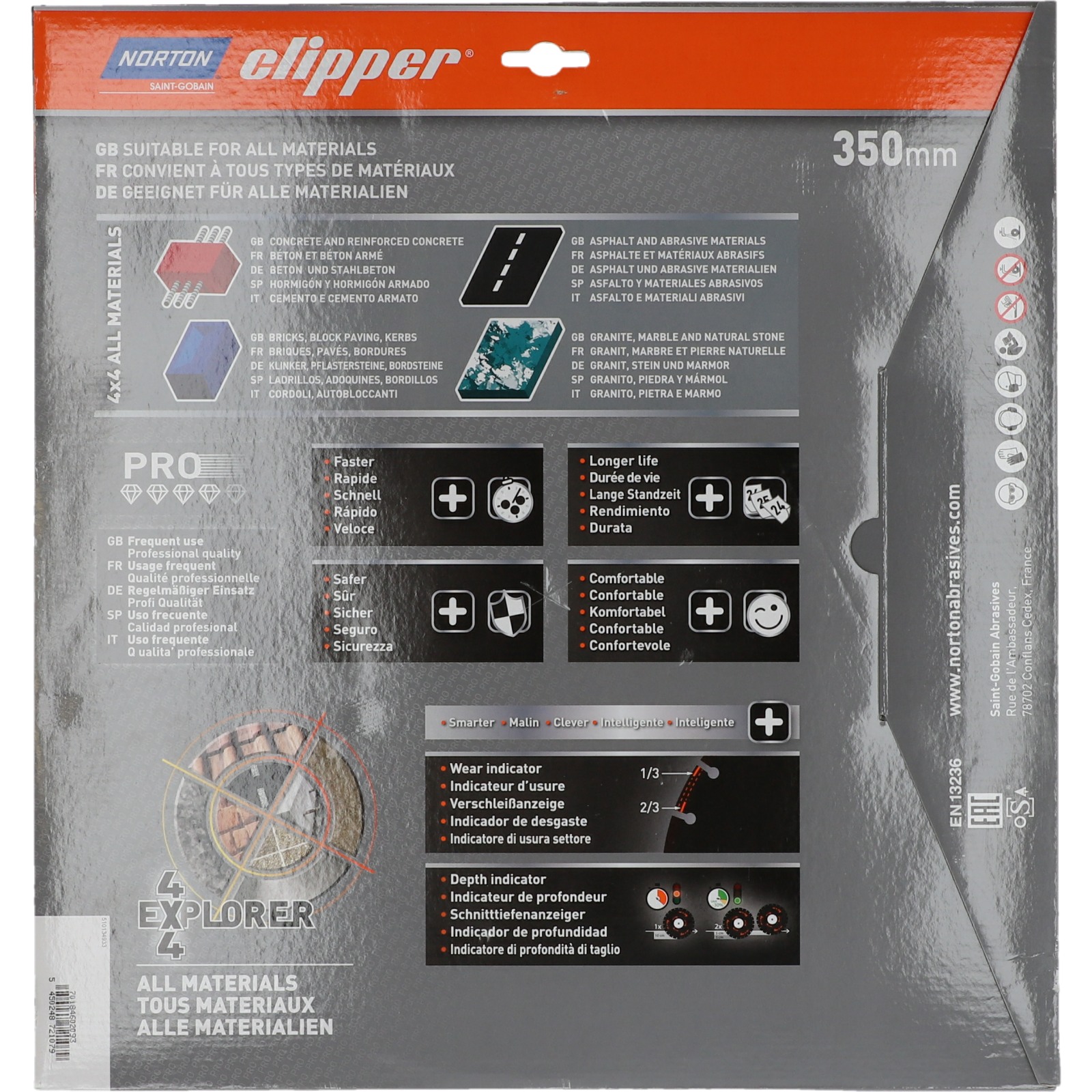Disques diamant Clipper-PRO 4X4 EXPLORER-350-12x3.2 NORTON - 70184602093