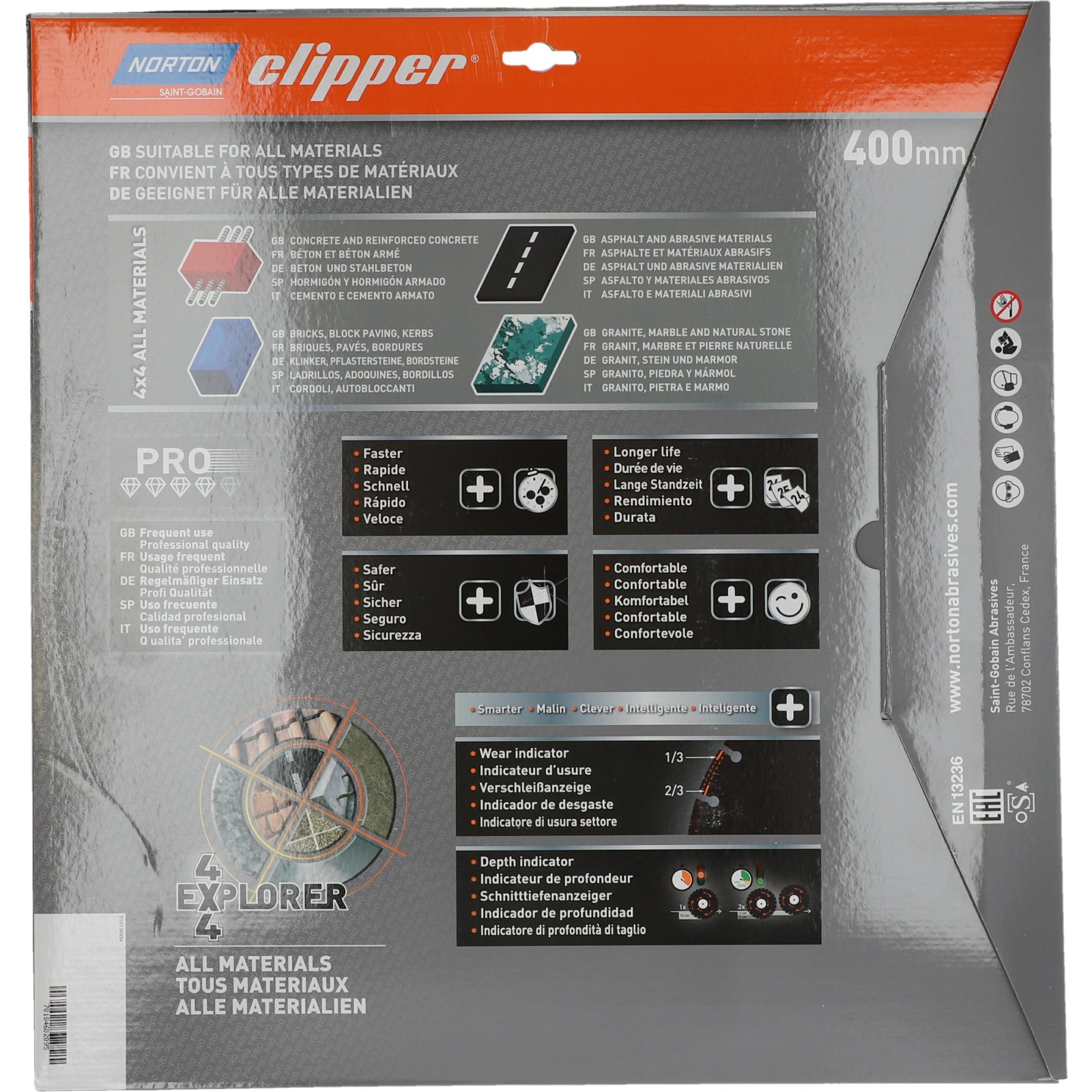 Disque diamant Clipper-PRO 4X4 EXPLORER-400-12x3.2 NORTON - 70184602095