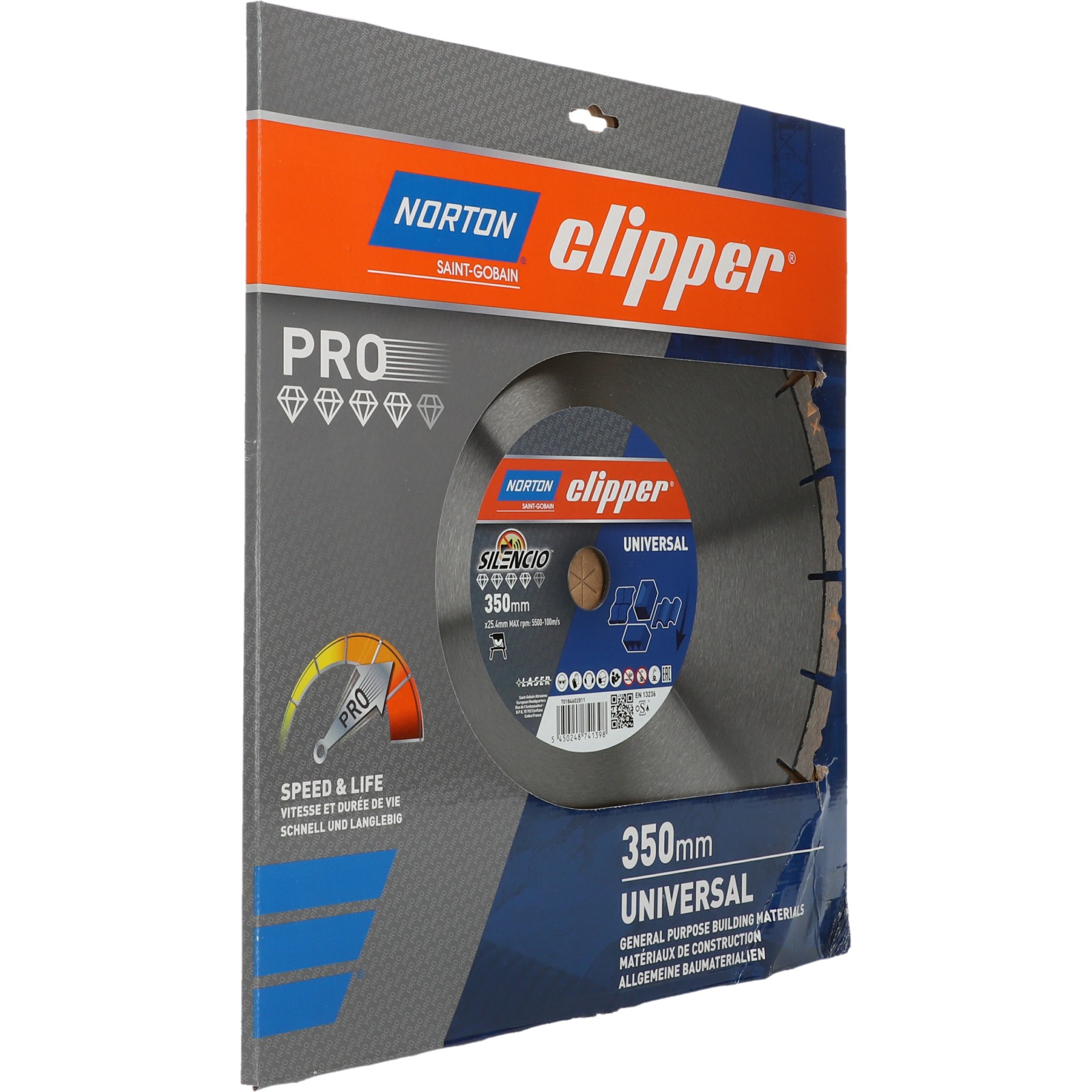PRO UNIVERSAL SILENCIO 350X25.4MM - NORTON CLIPPER - 70184602811
