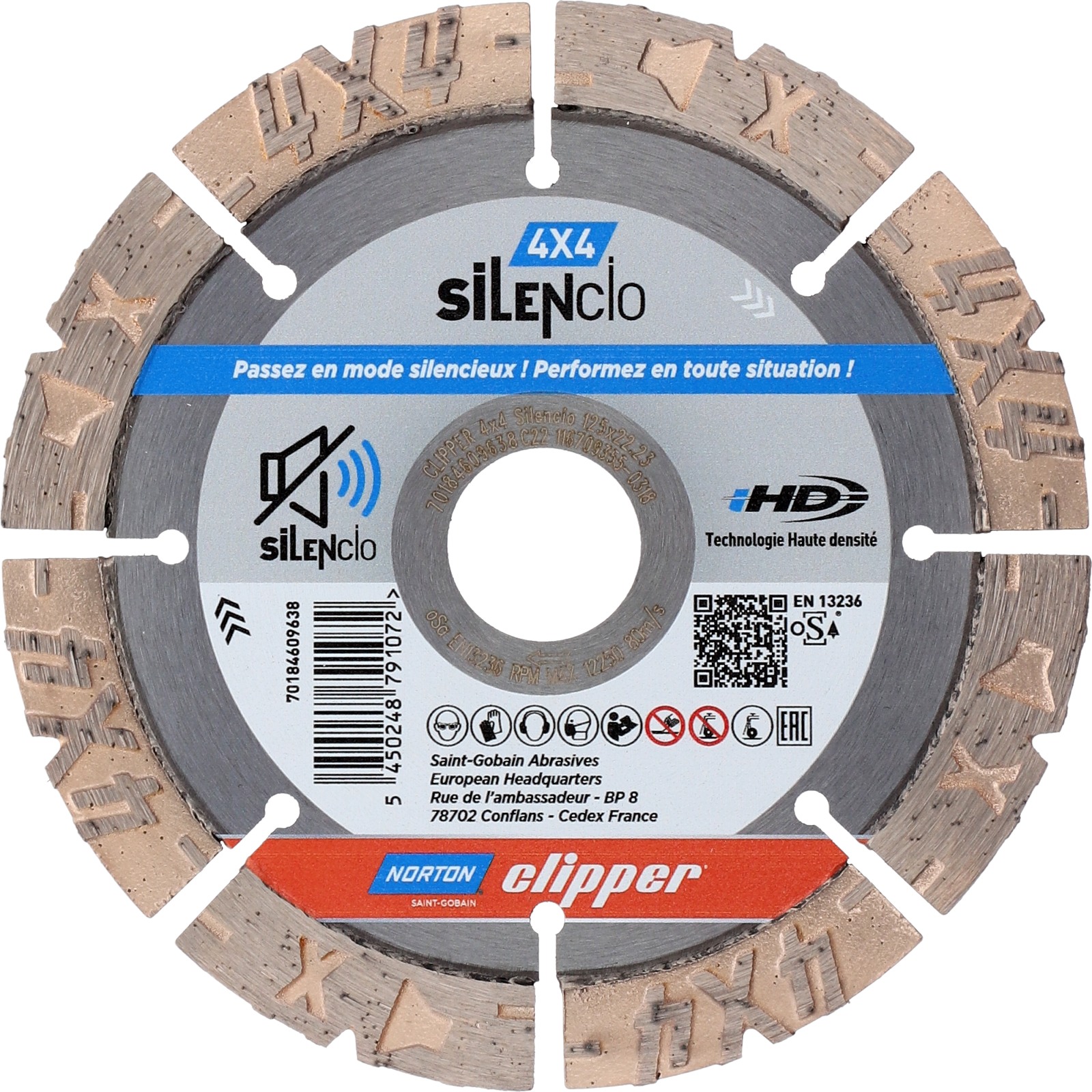 Disque diamant Norton EXTREME 4X4 SILENCIO 125x22,23 - 70184609638