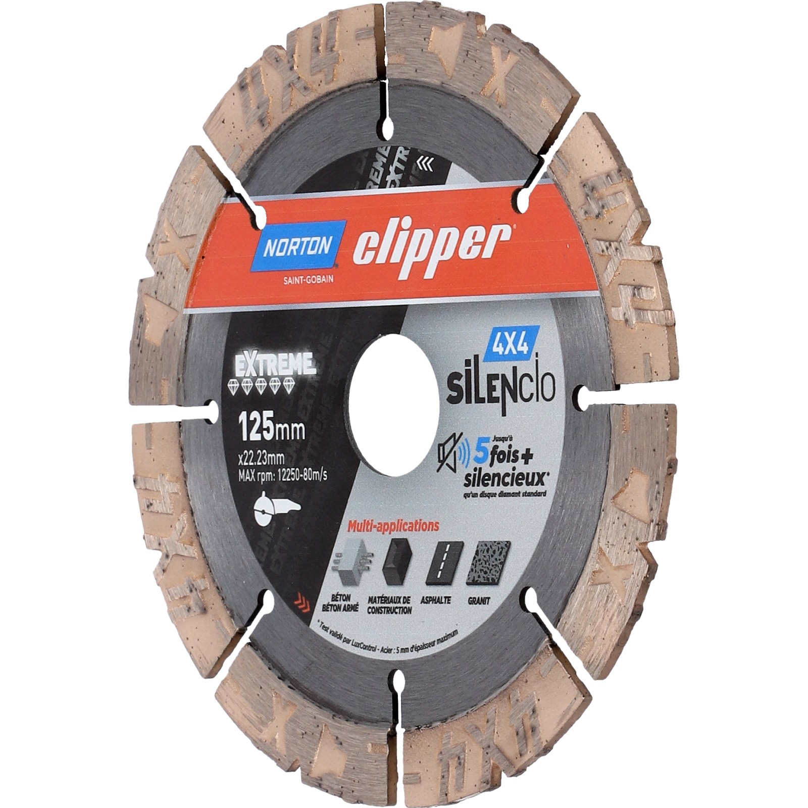 Disque diamant Norton EXTREME 4X4 SILENCIO 125x22,23 - 70184609638