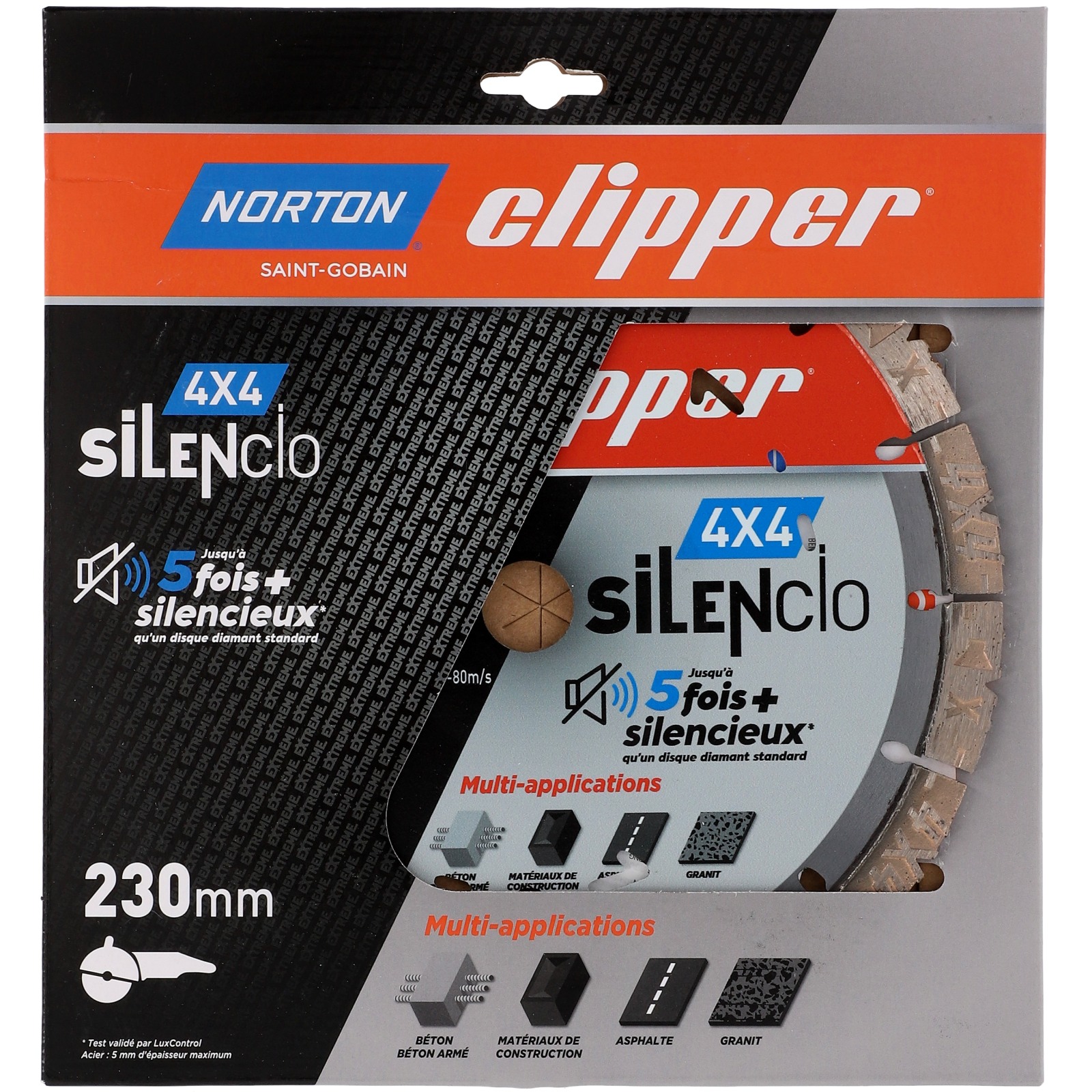 Disque diamant NORTON EXTREME 4X4 SILENCIO 230x22,23 - 70184609639
