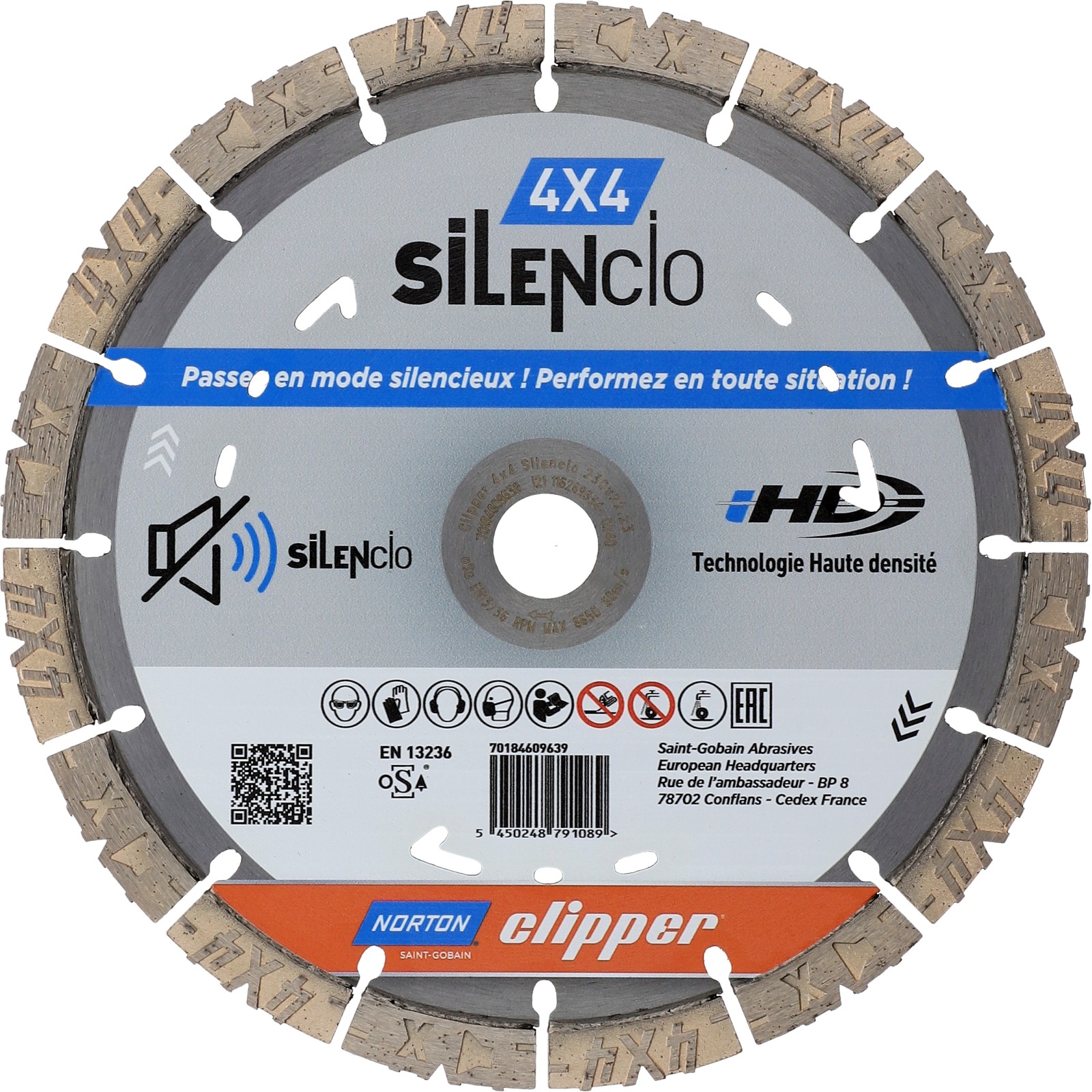 Disque diamant NORTON EXTREME 4X4 SILENCIO 230x22,23 - 70184609639