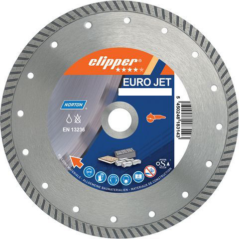 Disque diamant NORTON Euro Jet Ø 180 mm Alésage 22.23 mm- 70184610317