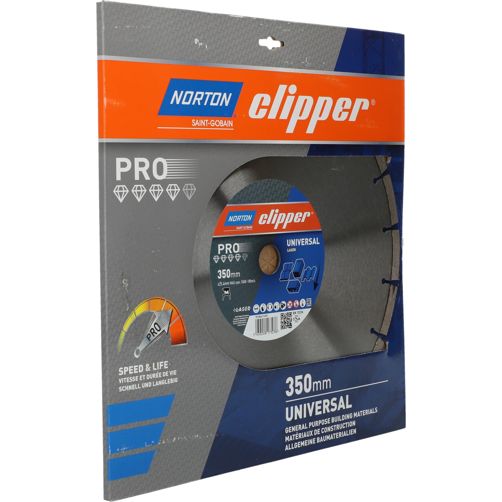 Disque diamant NORTON ALFA Ø 350 mm Alésage 25.4 mm - 70184611209