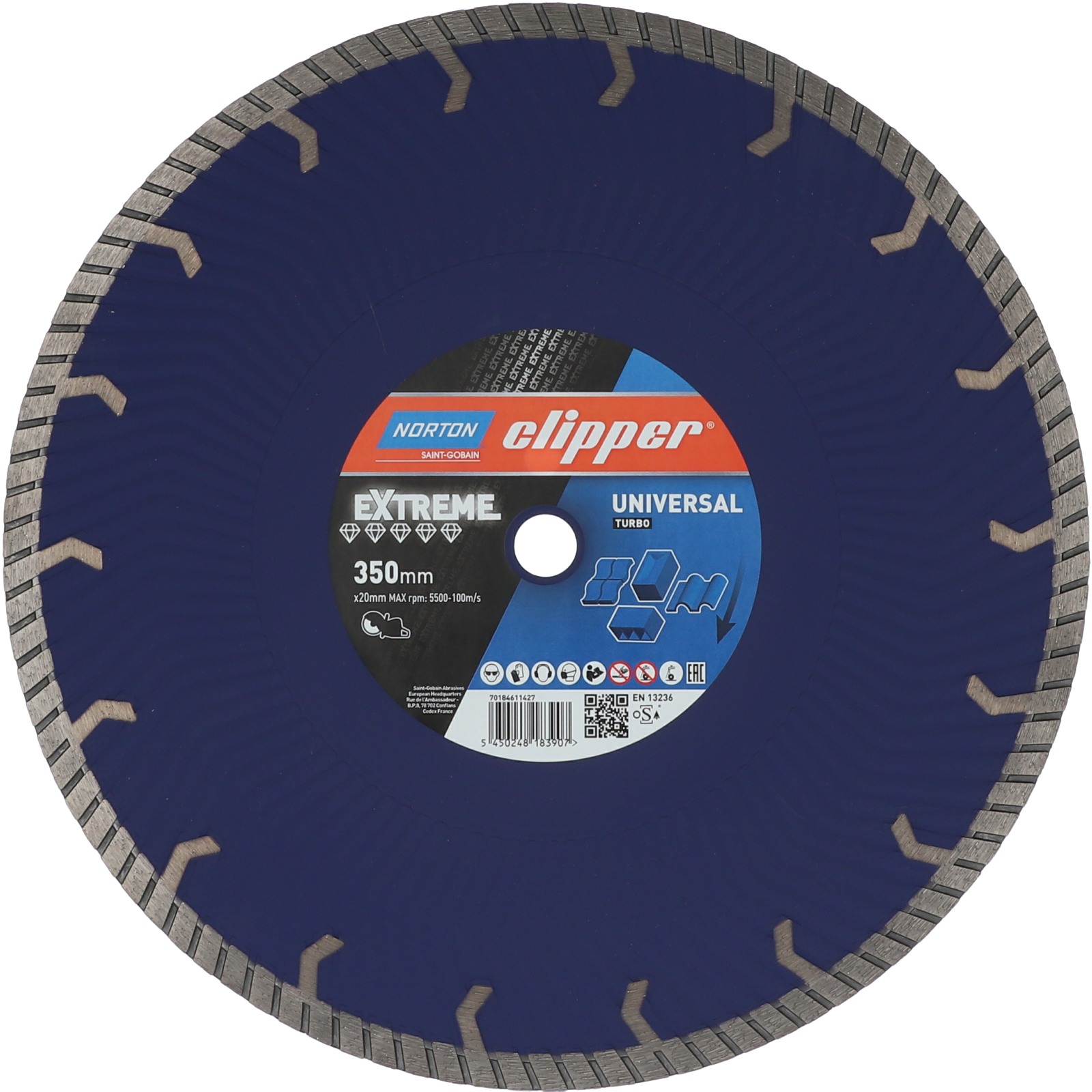 Disque diamant 350x20mm EXTREME UNIVERSAL TURBO NORTON - 70184611427