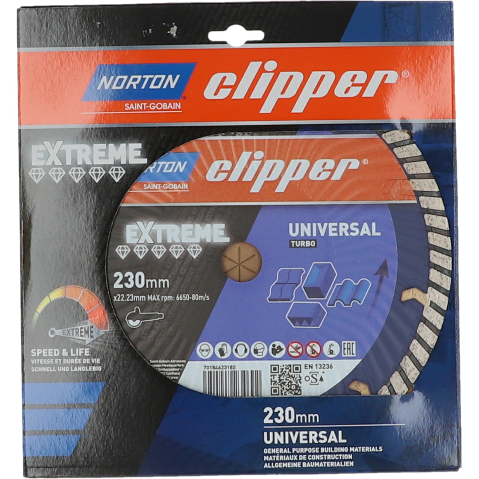 Disque diamant NORTON Aero Jet Evo Ø 230 mm Alésage 22.23 mm- 70184623180