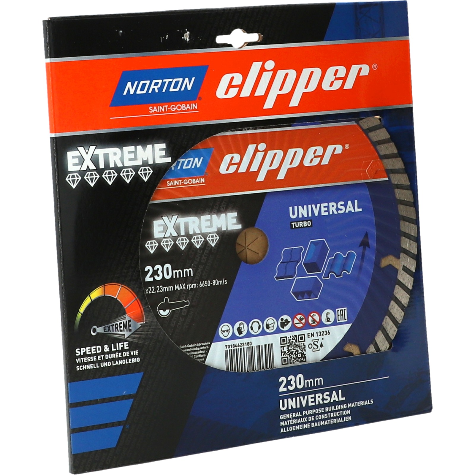 Disque diamant NORTON Aero Jet Evo Ø 230 mm Alésage 22.23 mm- 70184623180