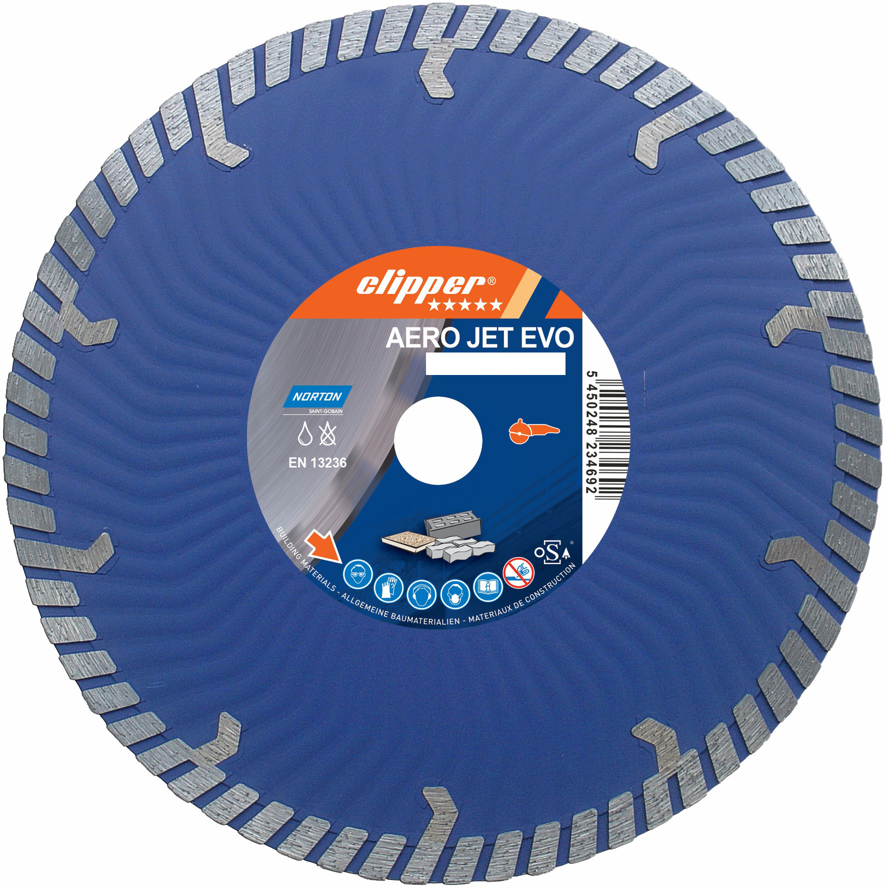 Disque diamant NORTON Aero Jet Evo Ø 125 mm Alésage 22.23 mm- 70184623599