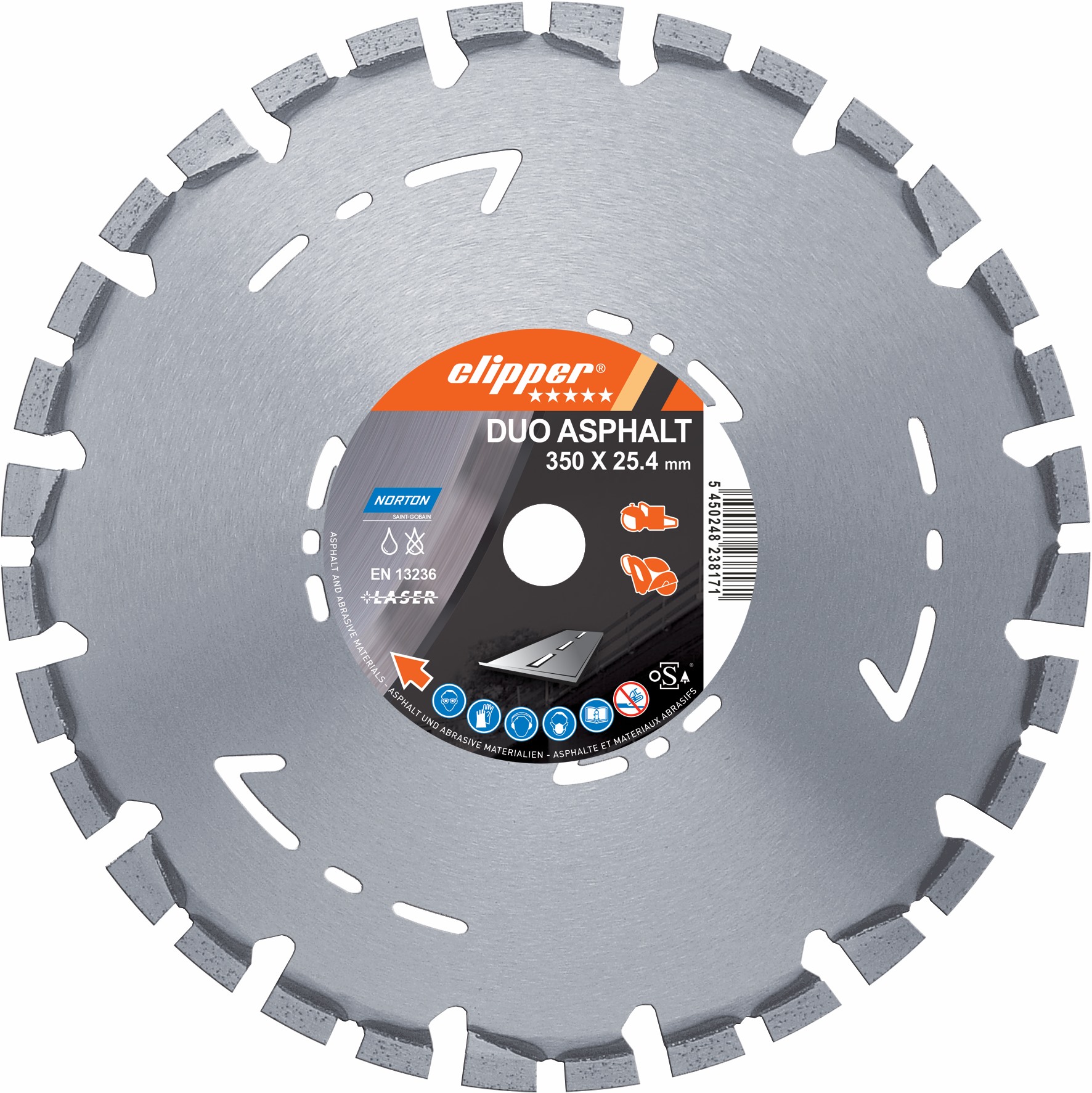 Disque diamant NORTON Duo Asphalt Ø 350 mm Alésage 25.4 - 70184624583