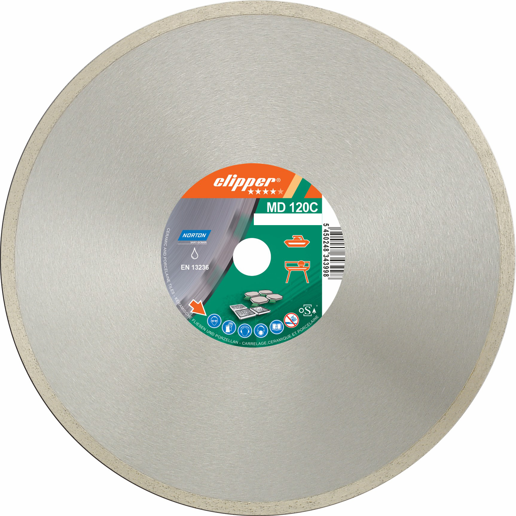Disque diamant NORTON MD 120 C Ø 200 mm Alésage 25.4- 70184625093