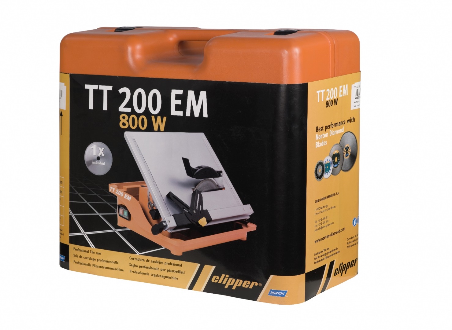 Scie de carrelage Norton Clipper TT200 EM Ø 200 800W + 1 Disque diamant CLASSIC CERAM - 70184625701
