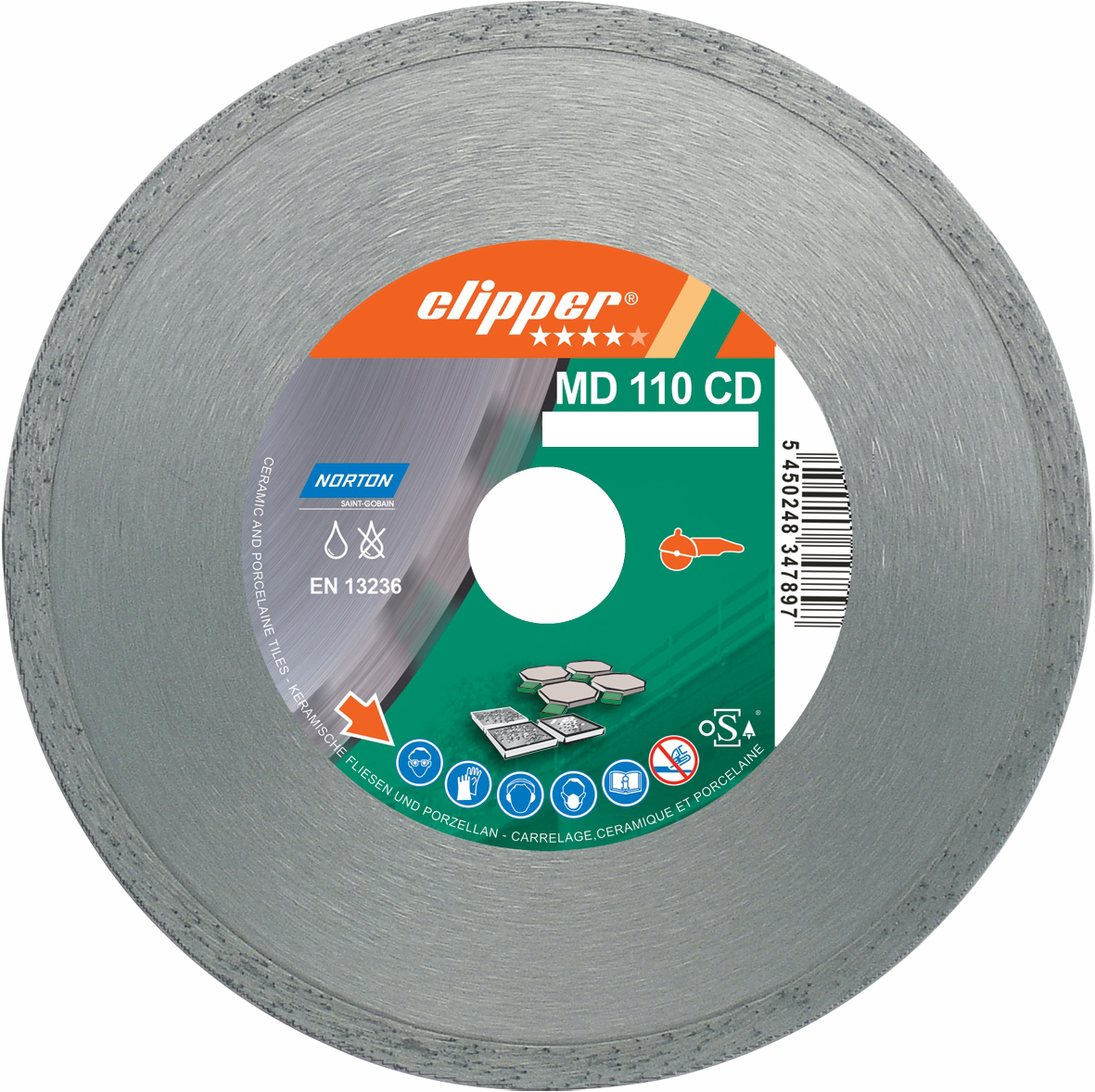 Disque diamant NORTON MD 110 CD Ø 115 mm Alésage 22.23 - 70184625942