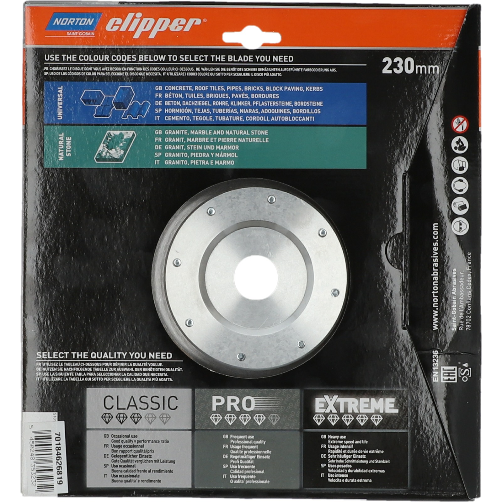 Disque diamant NORTON Classic Jet Diam. 230 mm - 70184626819