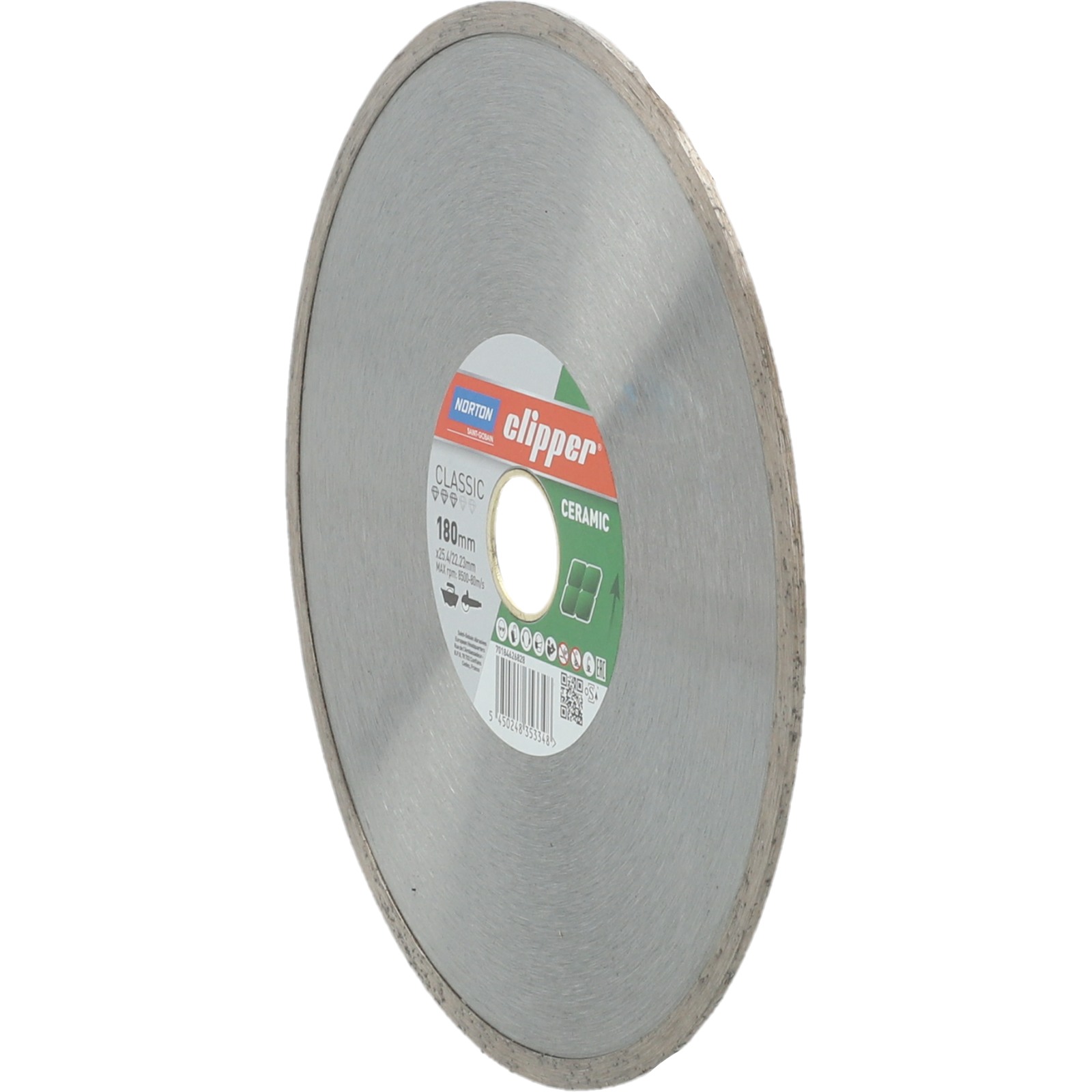 Disque diamant NORTON CLASSIC CERAM Diam. 180 mm Alésage 25.4/ 22.23 - 70184626828