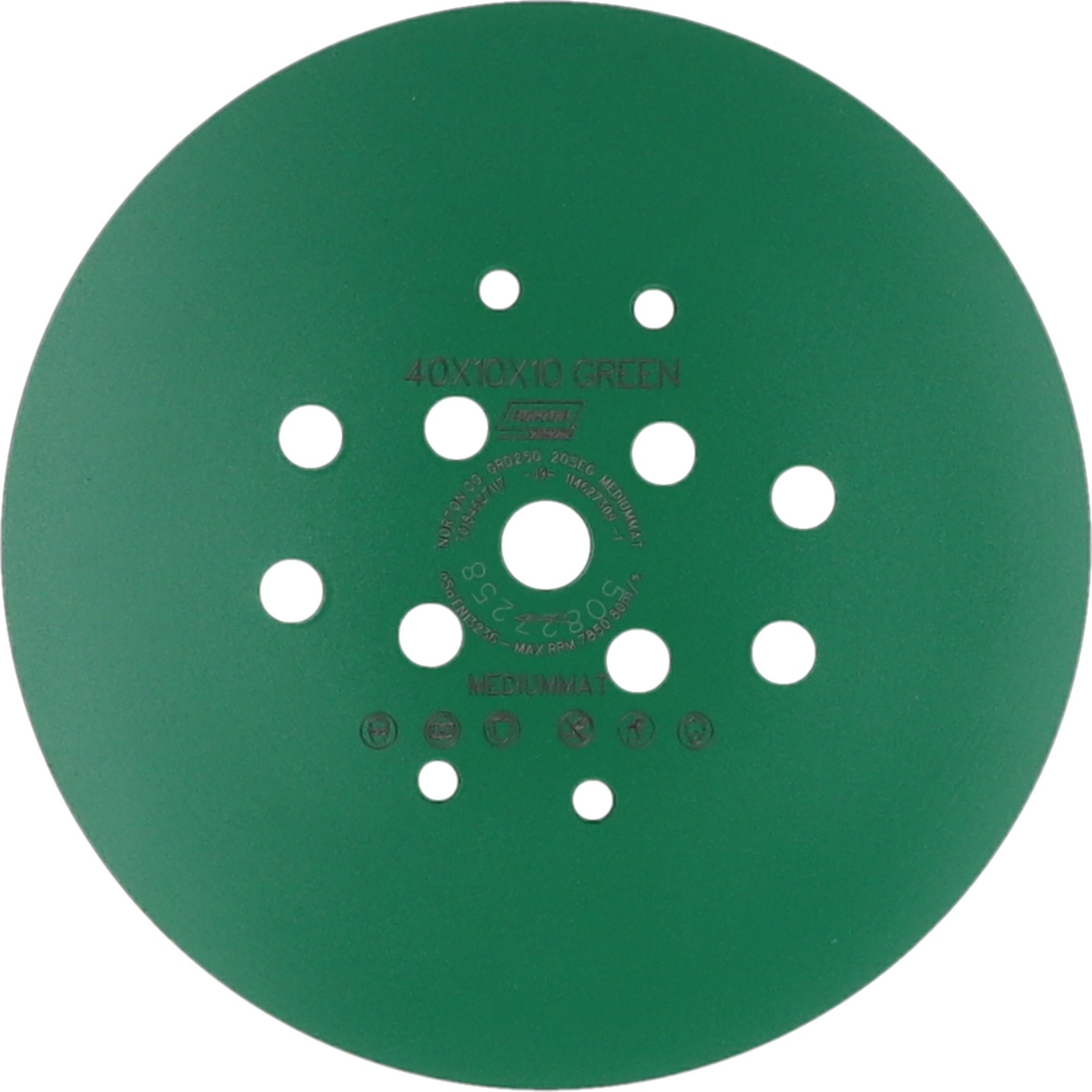 Anneaux plateau surfaçage 250x20 mm NORTON - GRD252 moyen Vert 70184627117