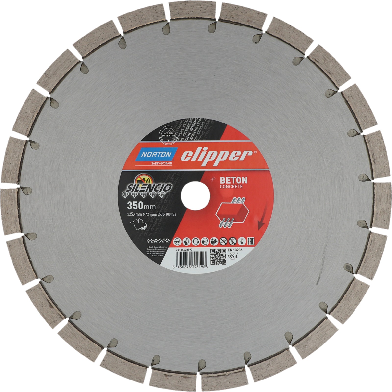 Disque diamant 350x25,4 mm NORTON - EXTREME BETON SILENCIO NORTON - 70184628997