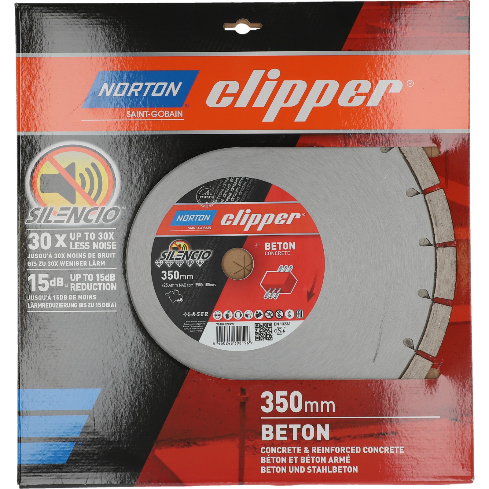 Disque diamant 350x25,4 mm NORTON - EXTREME BETON SILENCIO NORTON - 70184628997