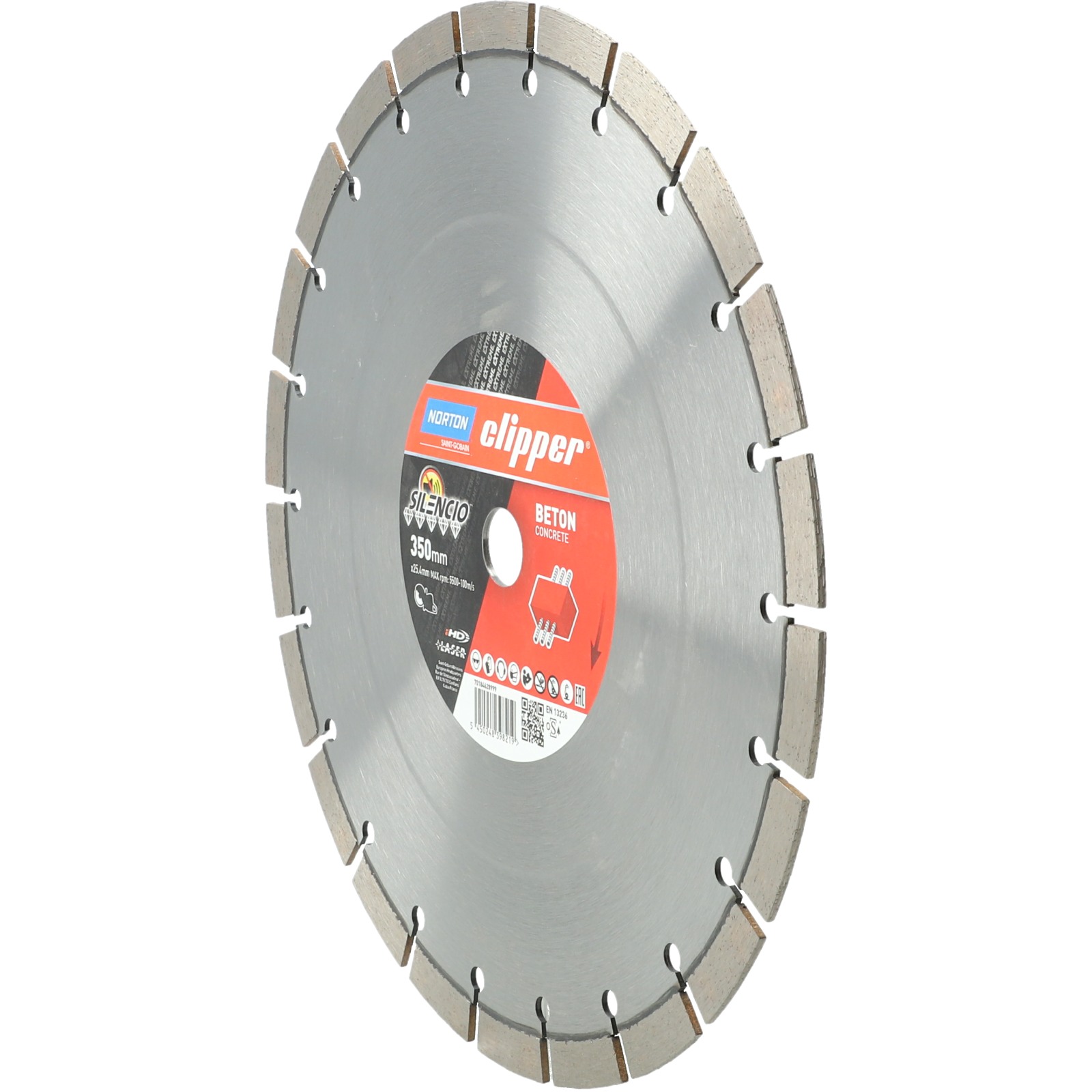 Disque diamant NORTON Silencio Ø 350mm Alésage 25.4 mm- 70184628999
