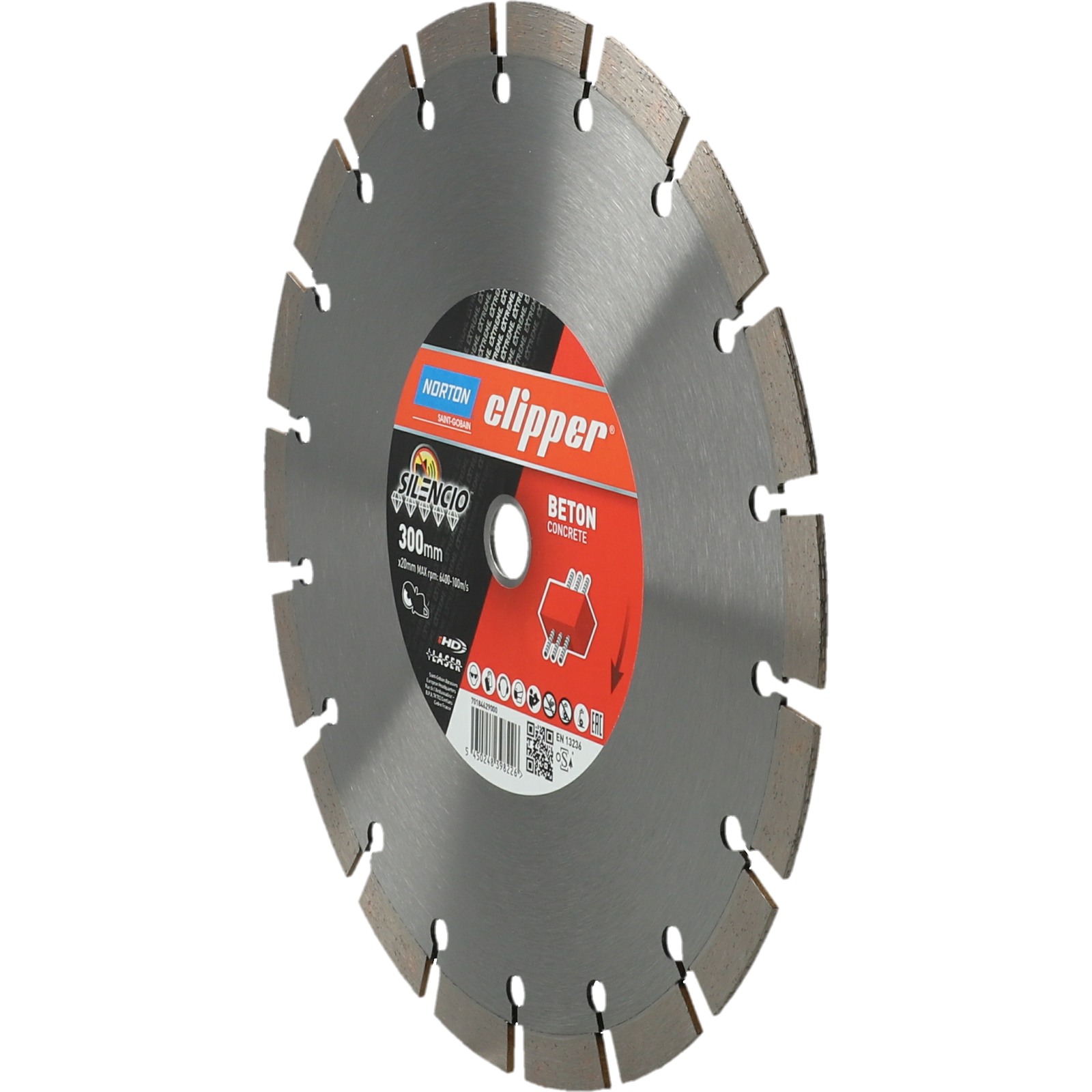 Disque diamant 300x20 mm EXTREME BETON SILENCIO NORTON - 70184629000