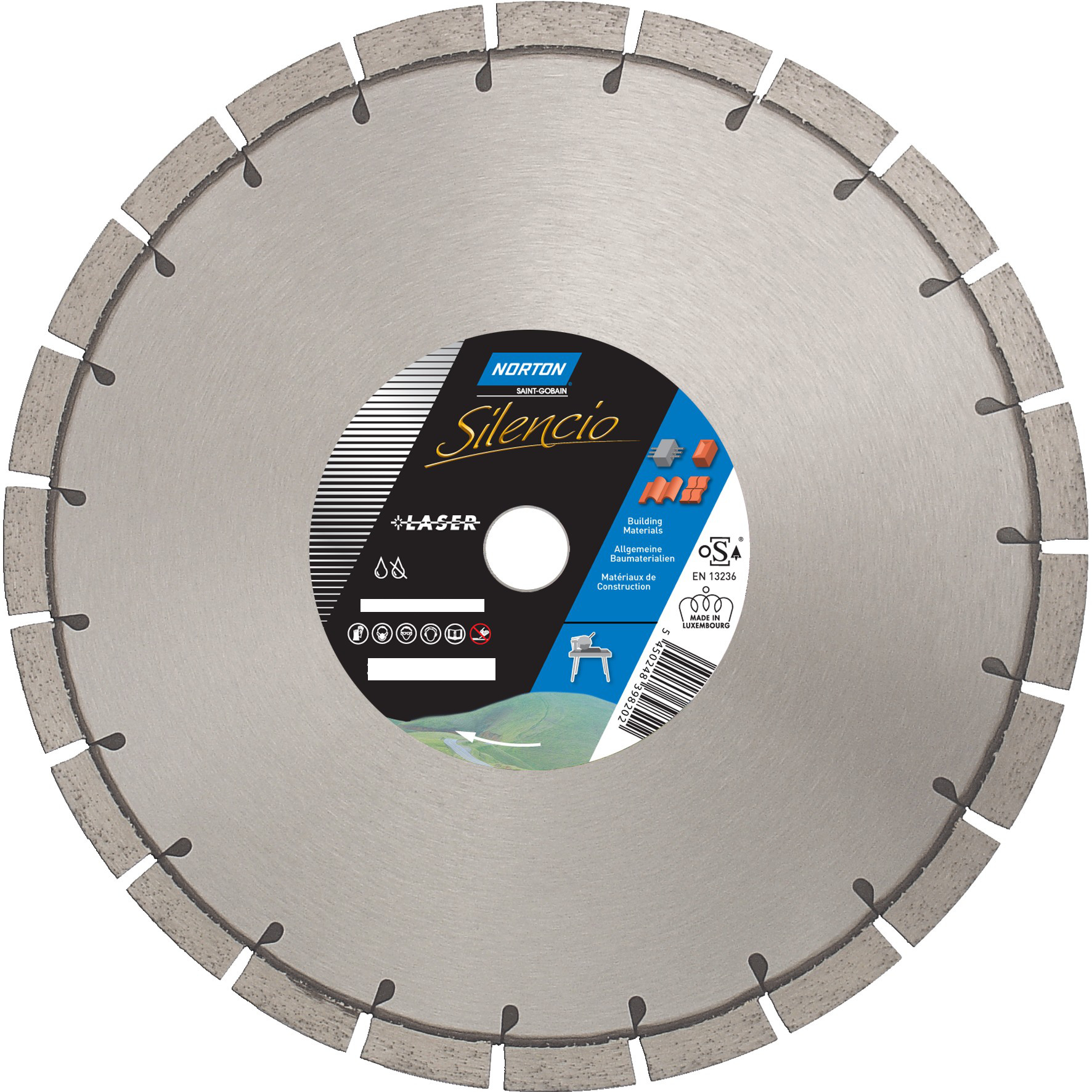 Disque diamant NORTON Silencio Ø 500mm Alésage 25.4 mm- 70184630309