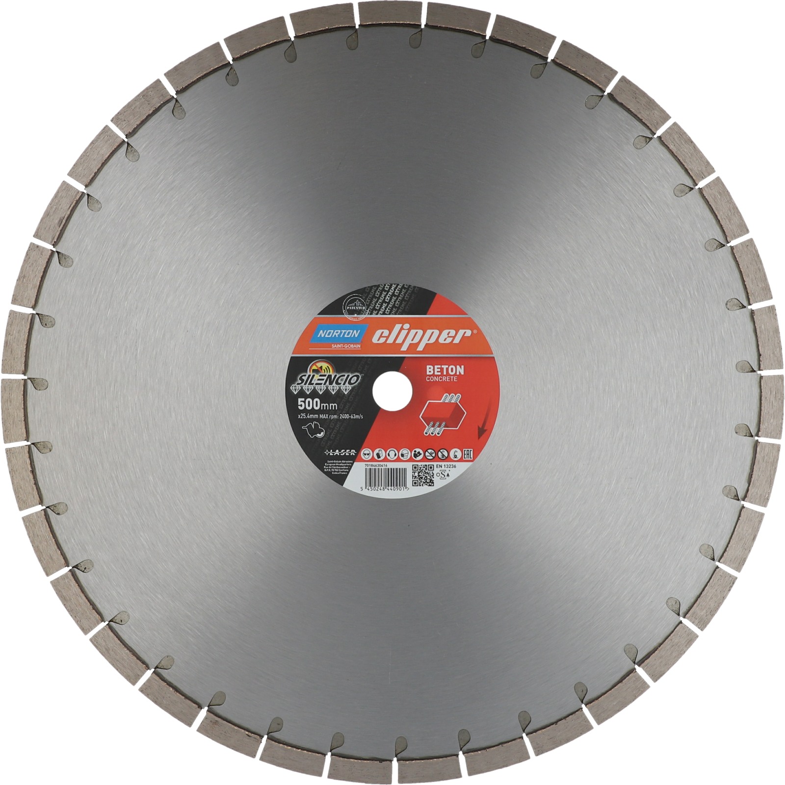 Disque diamant 500x25,4 mm NORTON - EXTREME BETON SILENCIO NORTON - 70184630416
