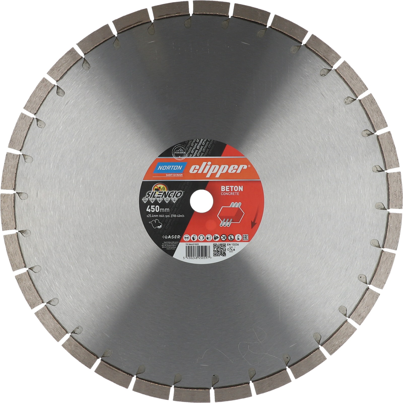 Disque diamant Extreme Beton Silencio 450x25,4mm NORTON - 70184631020