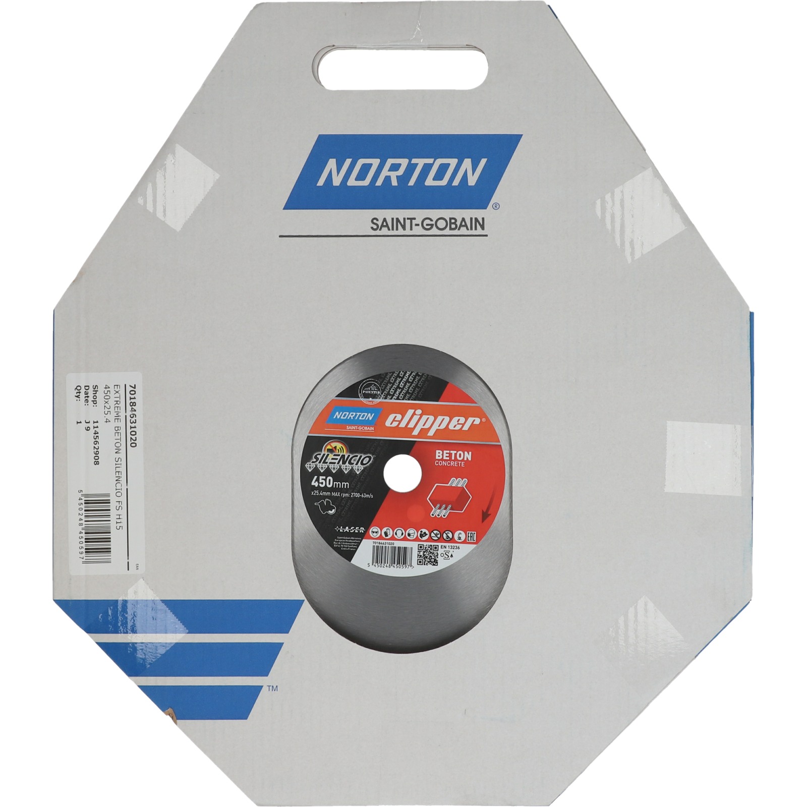 Disque diamant Extreme Beton Silencio 450x25,4mm NORTON - 70184631020