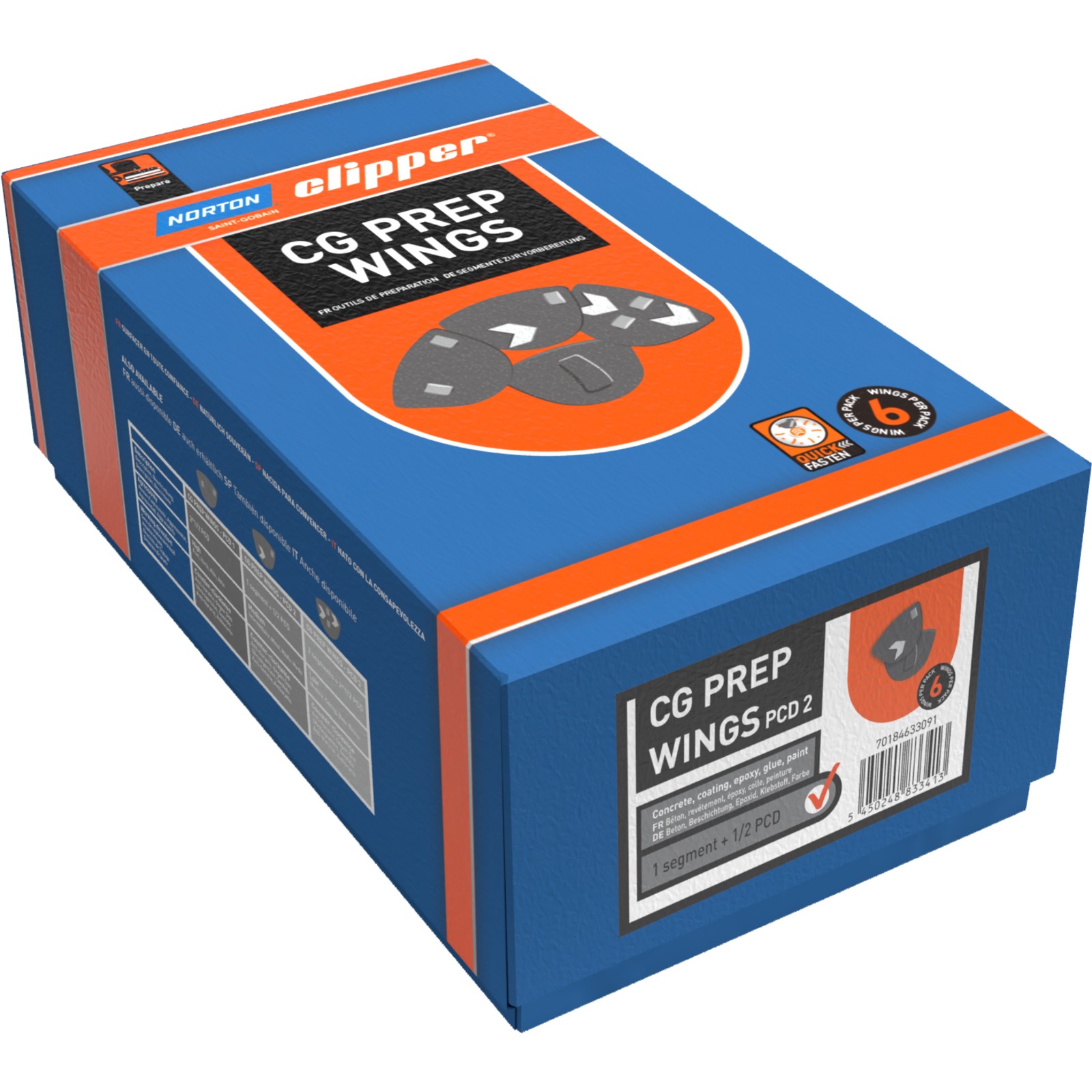 Sabots CG Prep PCD 2 1 segment + 1/2 PCD NORTON - 70184633091