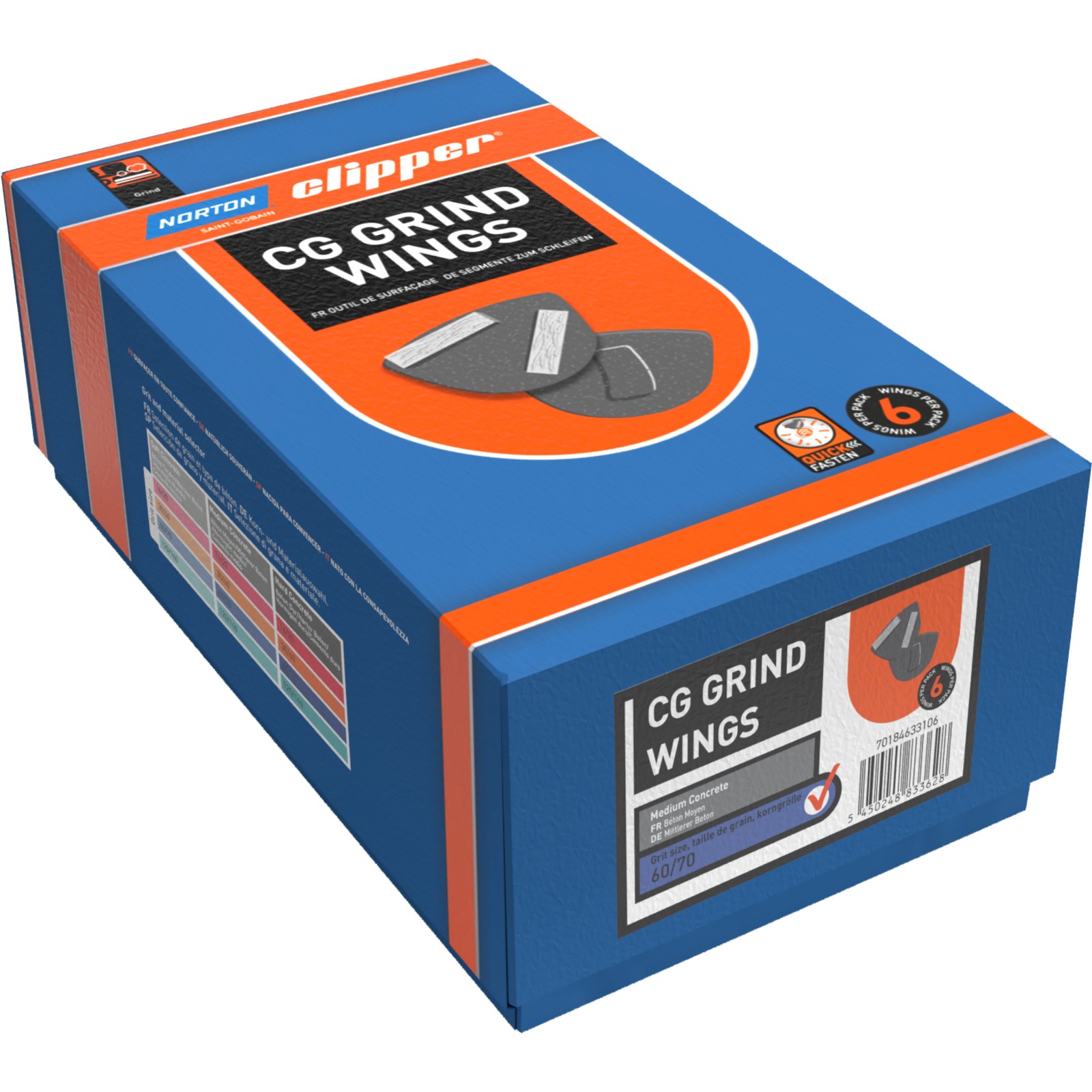 Sabots CG Grind béton moyen 60/70 boîte 6 NORTON - 70184633106