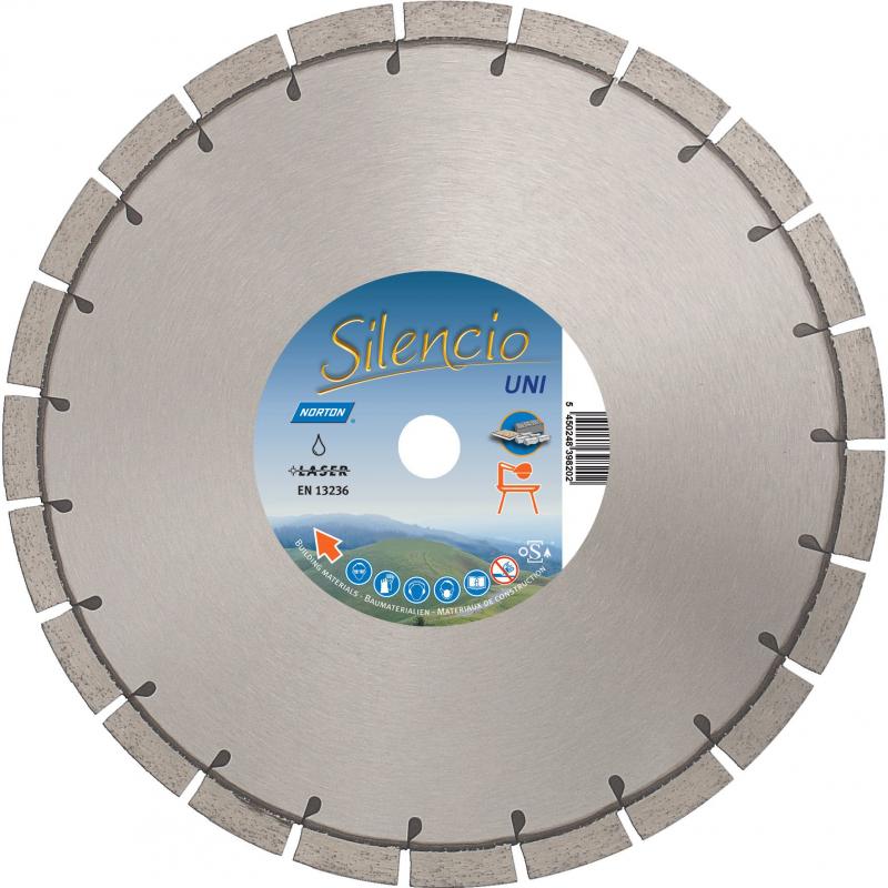 Disque diamant NORTON Silencio Ø 300mm Alésage 25.4 mm- 70184640269