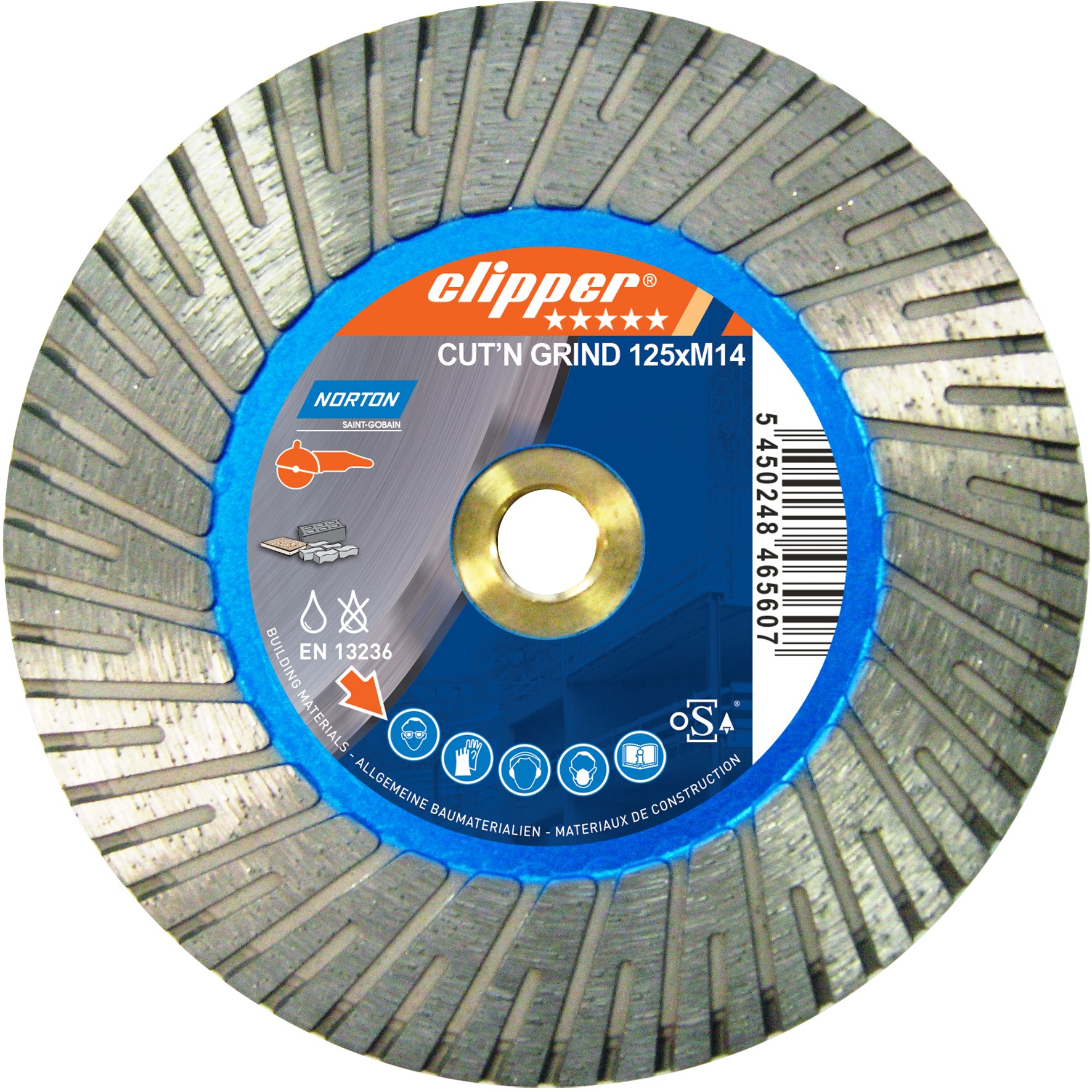 Disque diamant NORTON Cut'N GRIND Ø 125 mm Alésage M14-70184641172