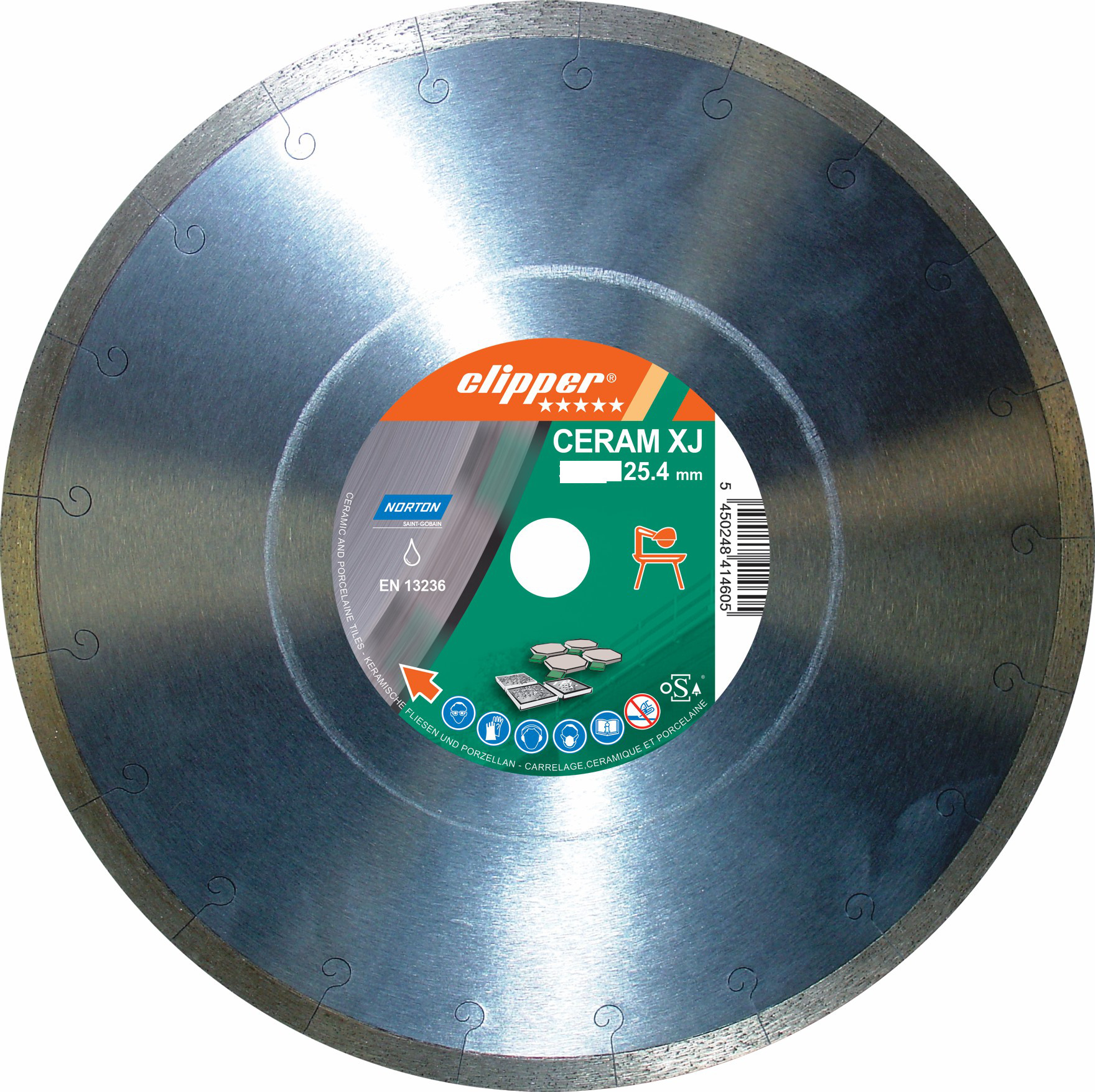 Disque diamant NORTON Ceram XJ Ø 250 mm Alésage 25.4 - 70184644432