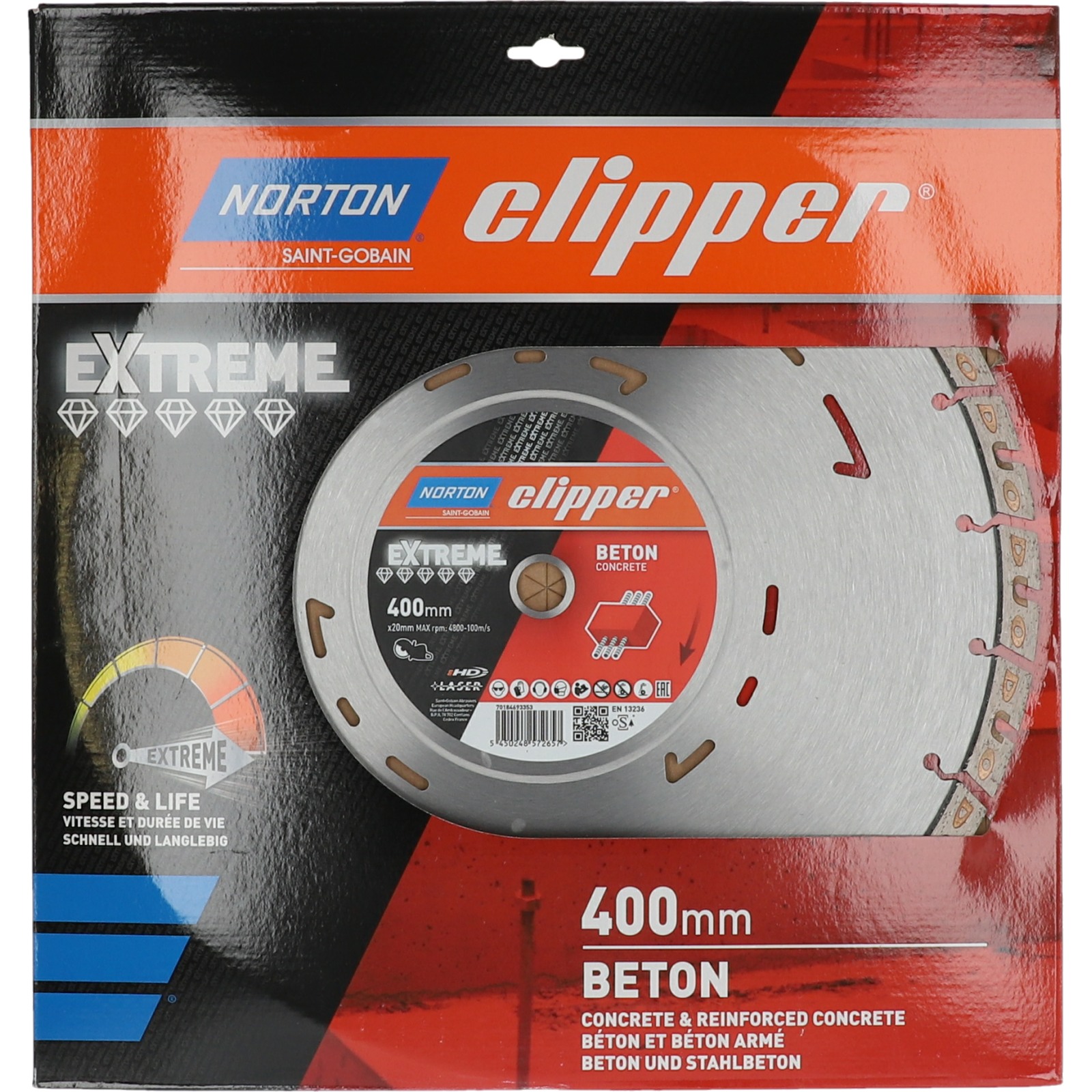 Disque diamant NORTON Duo Extreme+ Ø 400mm Alésage 20 mm- 70184693353