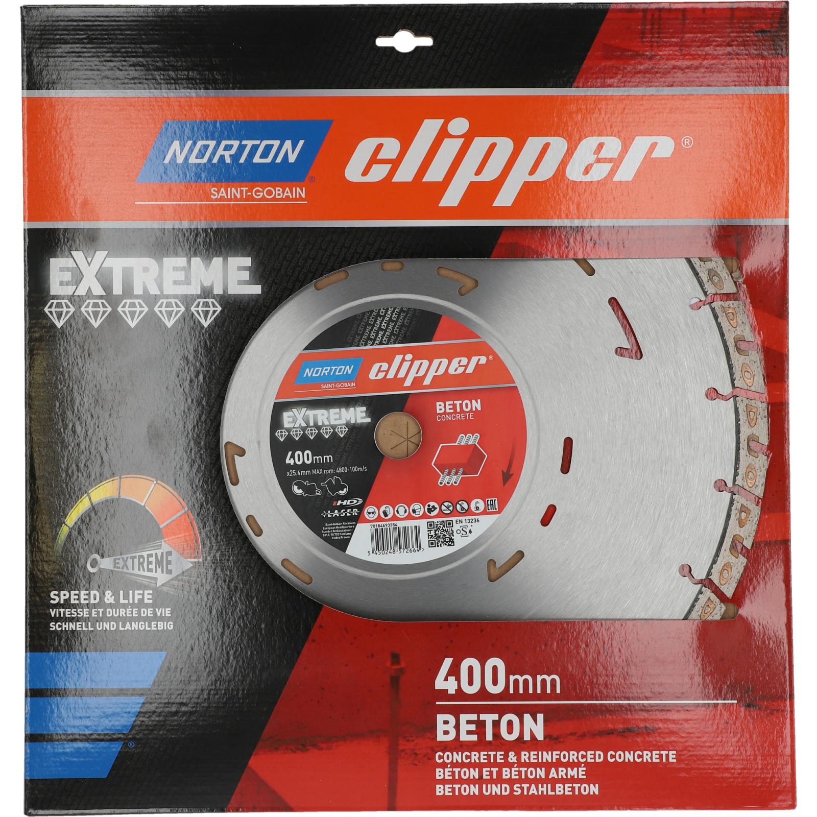 Disque diamant 400x25,4 mm EXTREME BETON NORTON - 70184693354