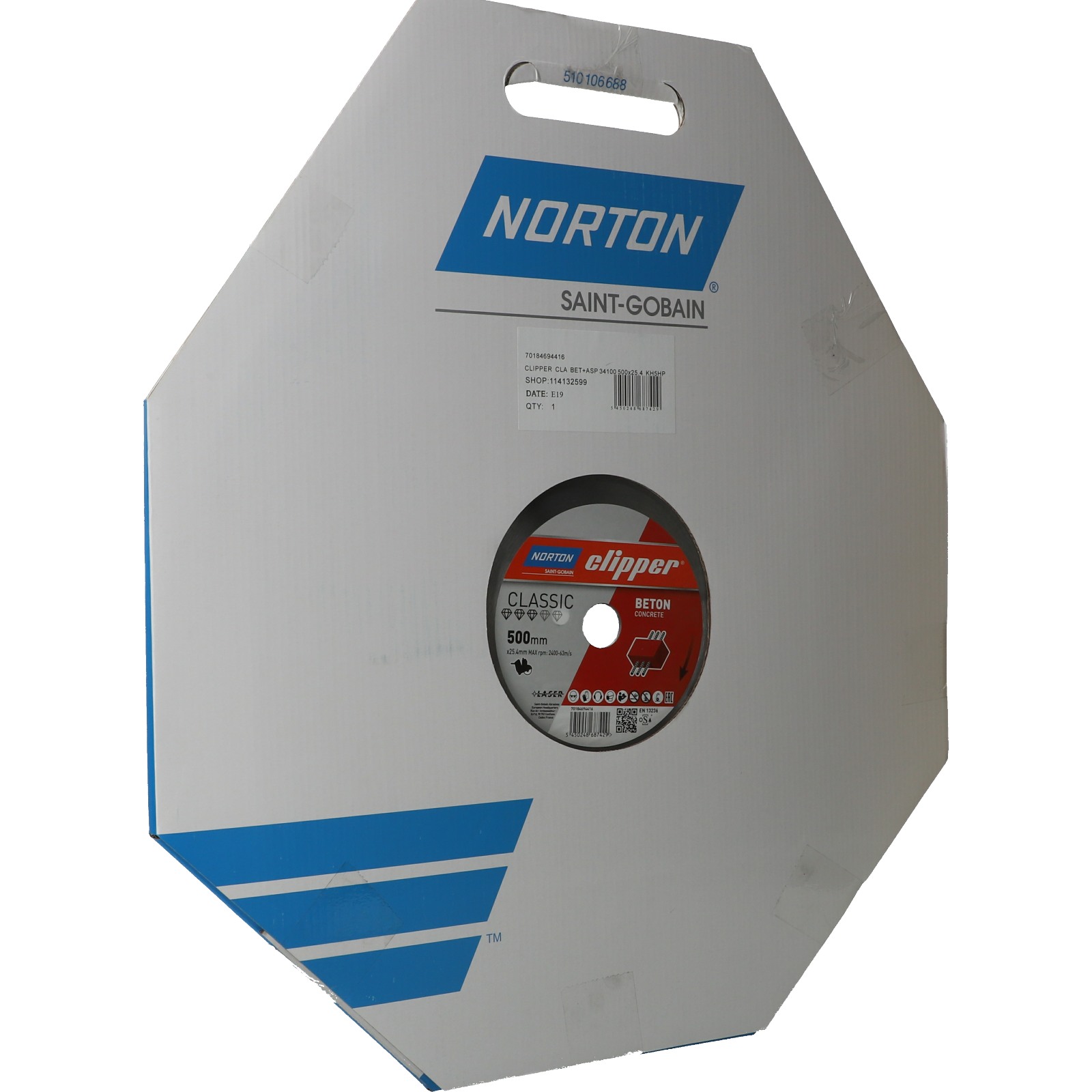 DISQUE NORTON CLASSIC BETON H10 500X25.4- 70184694416