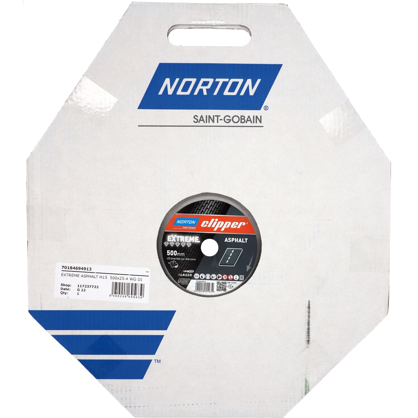 Disque diamant EXTREME ASPHALT 500x25.4mm NORTON - 70184694913